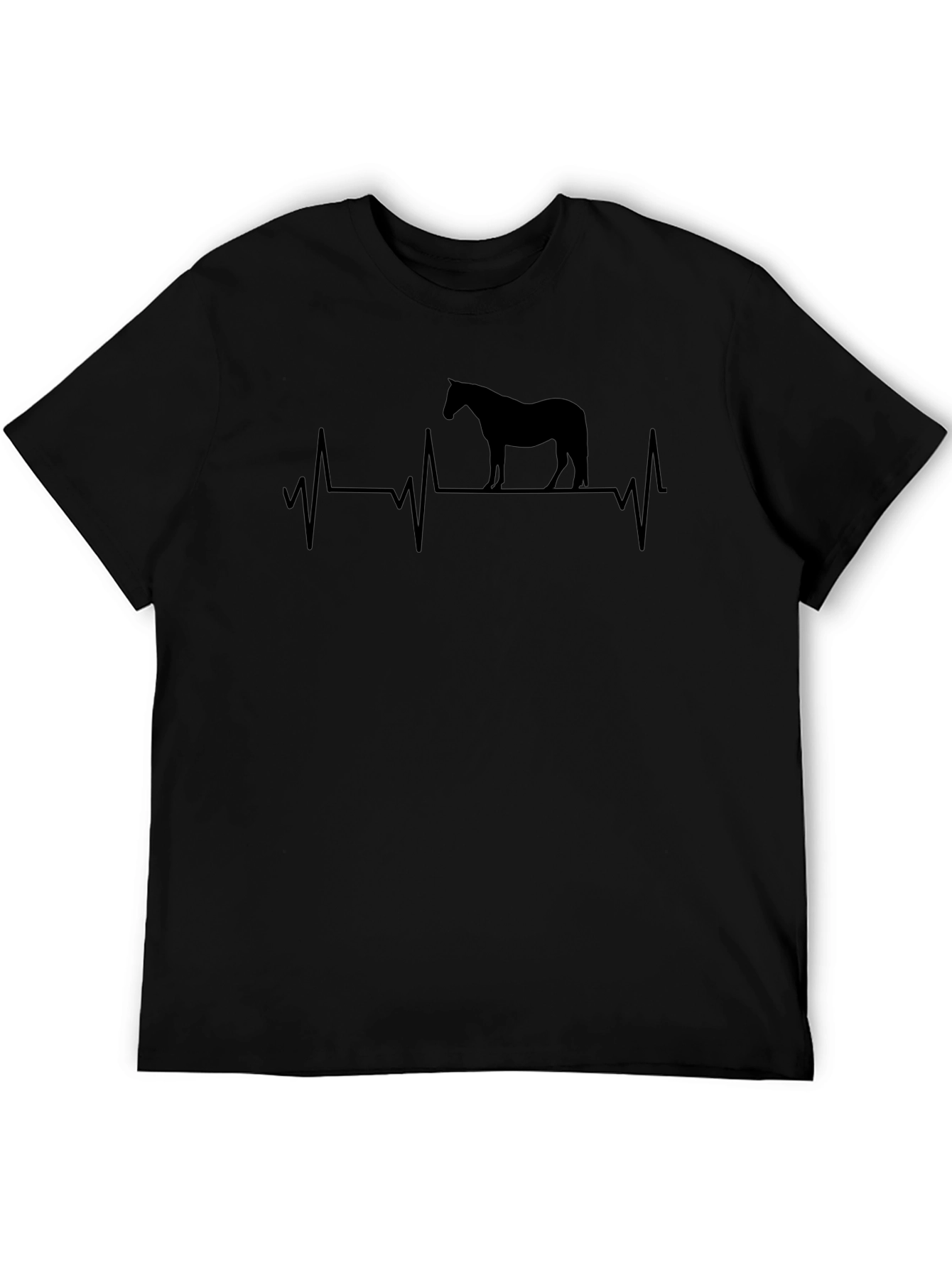 Horse Heartbeat Graphic Tee - Equestrian Lovers Shirt