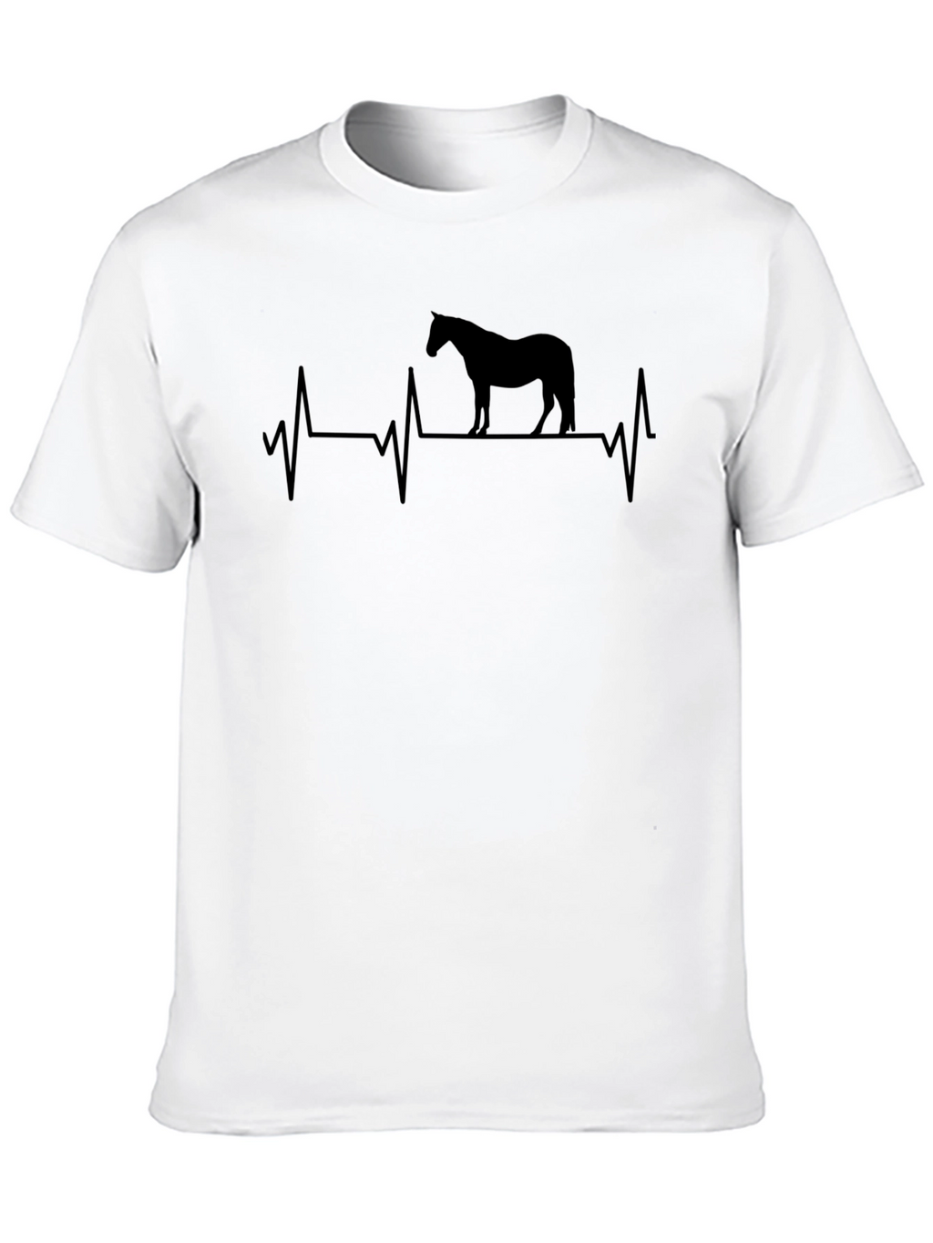 Horse Heartbeat Graphic Tee - Equestrian Lovers Shirt