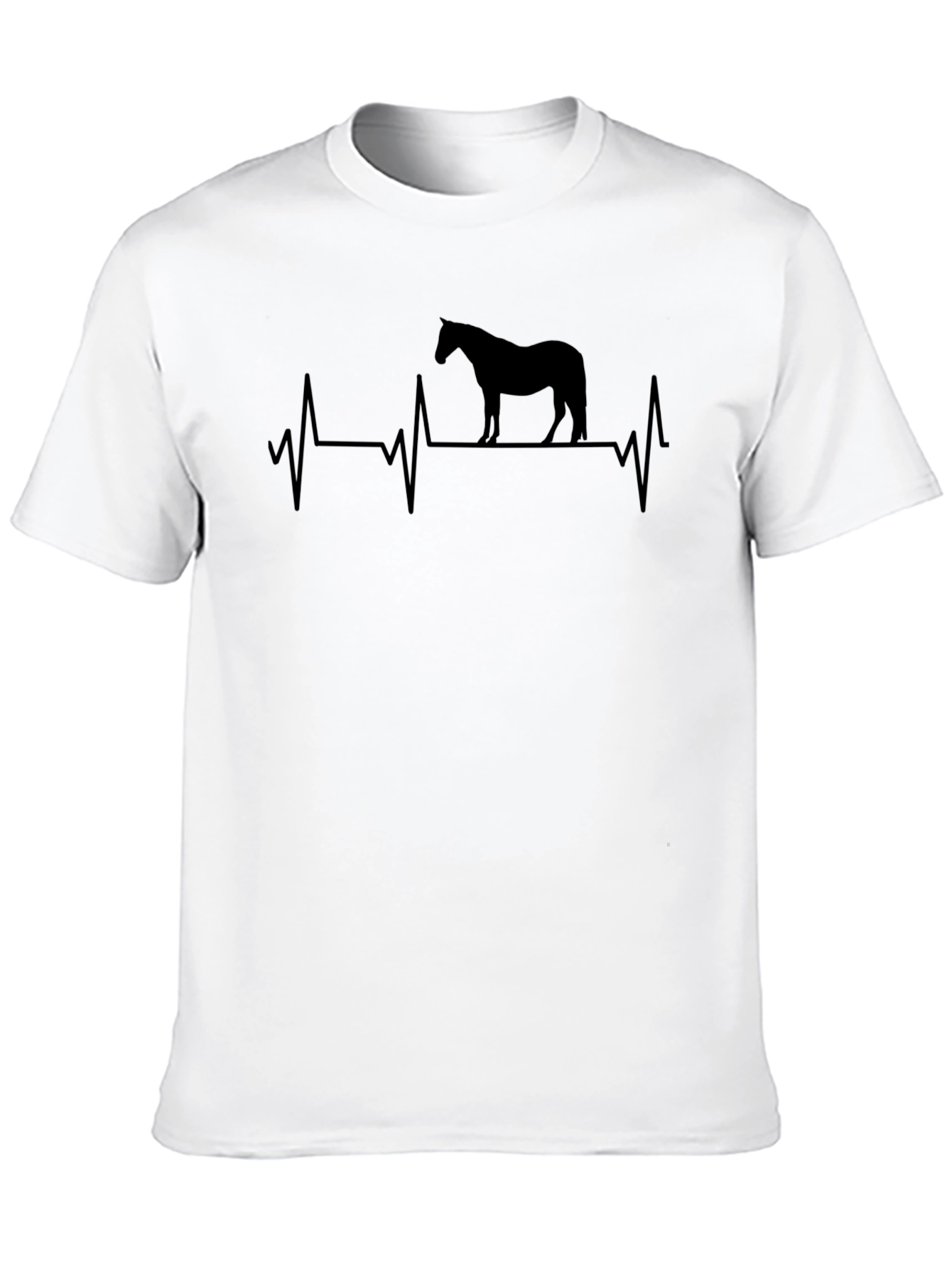 Horse Heartbeat Graphic Tee - Equestrian Lovers Shirt