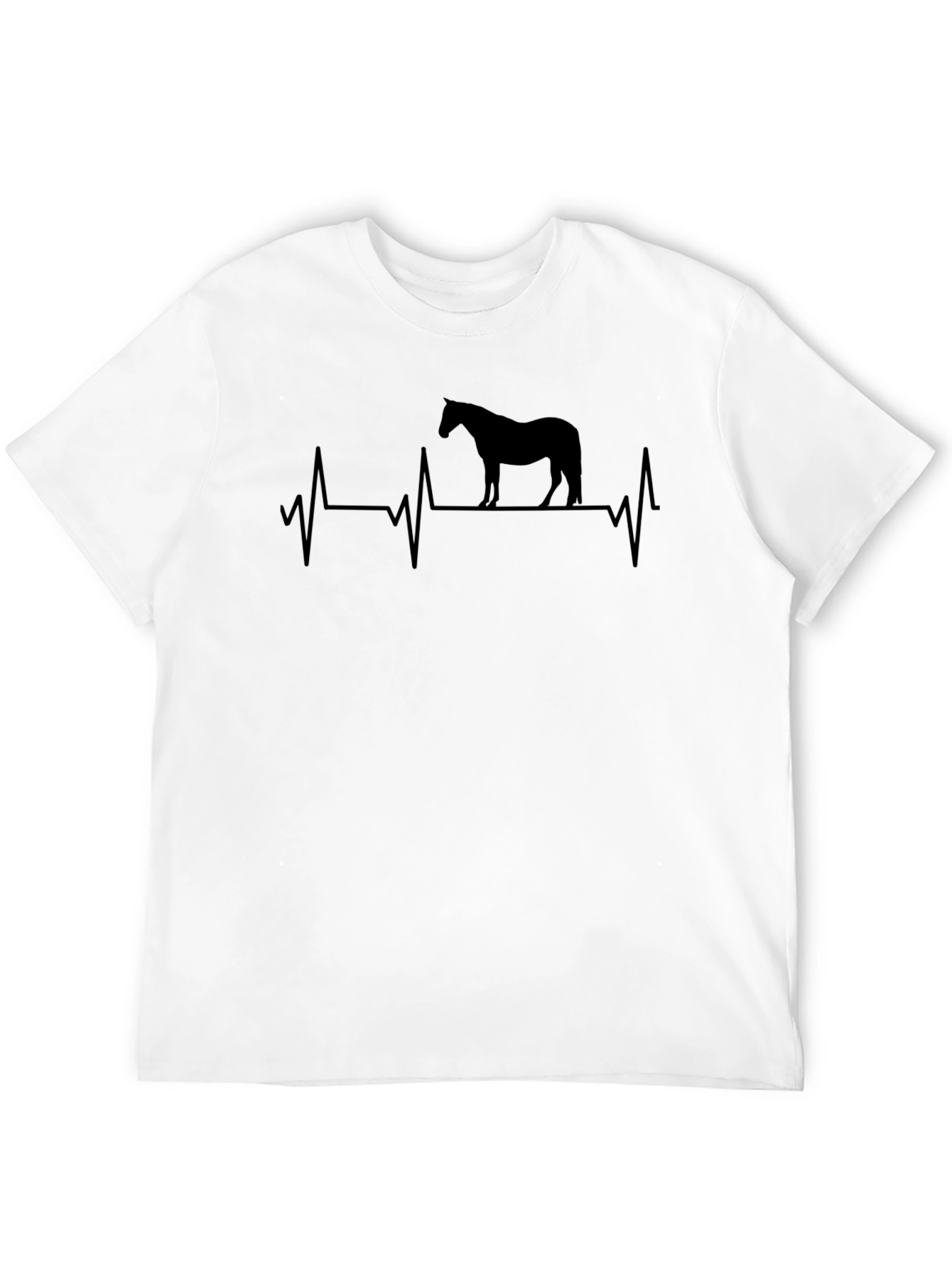 Horse Heartbeat Graphic Tee - Equestrian Lovers Shirt