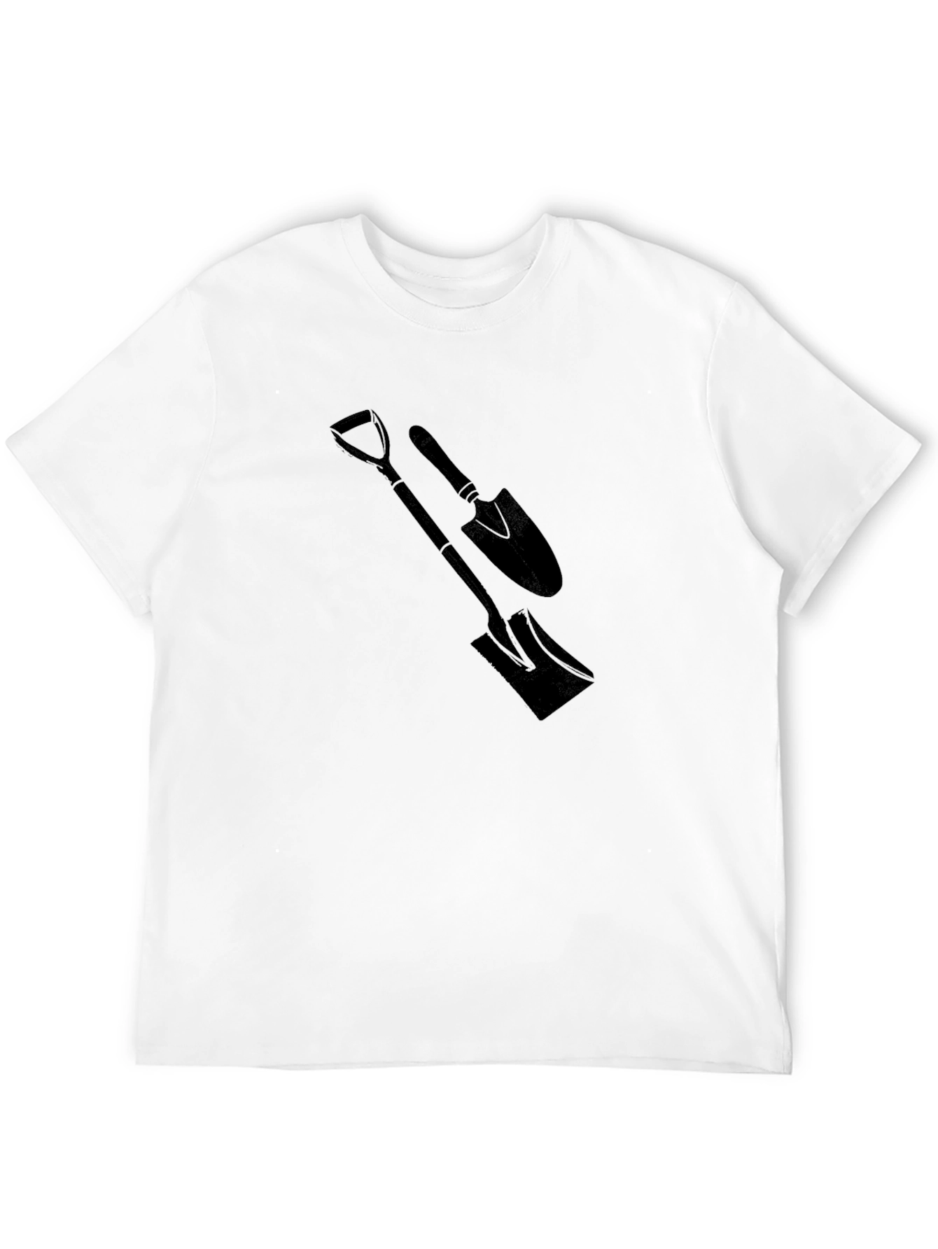 Mens Black T-Shirt with Spade Graphic
