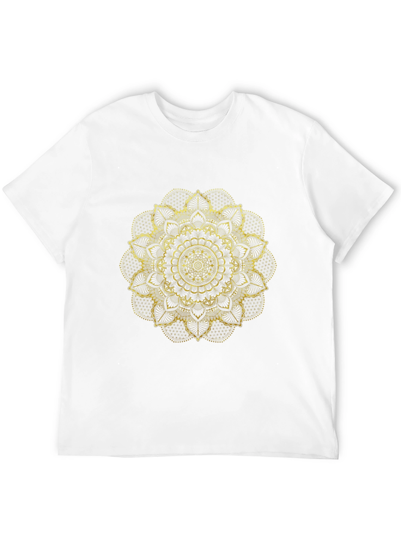 Golden Mandala Graphic Black T-Shirt