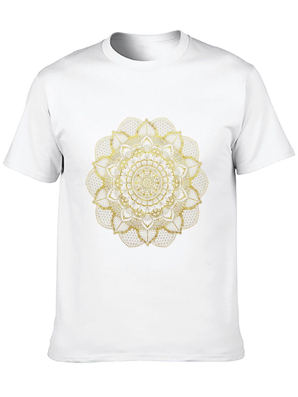 Golden Mandala Graphic Black T-Shirt