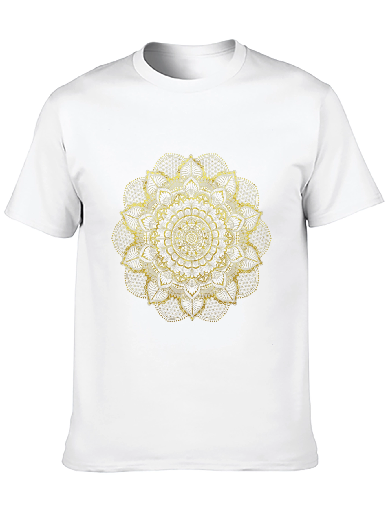 Golden Mandala Graphic Black T-Shirt