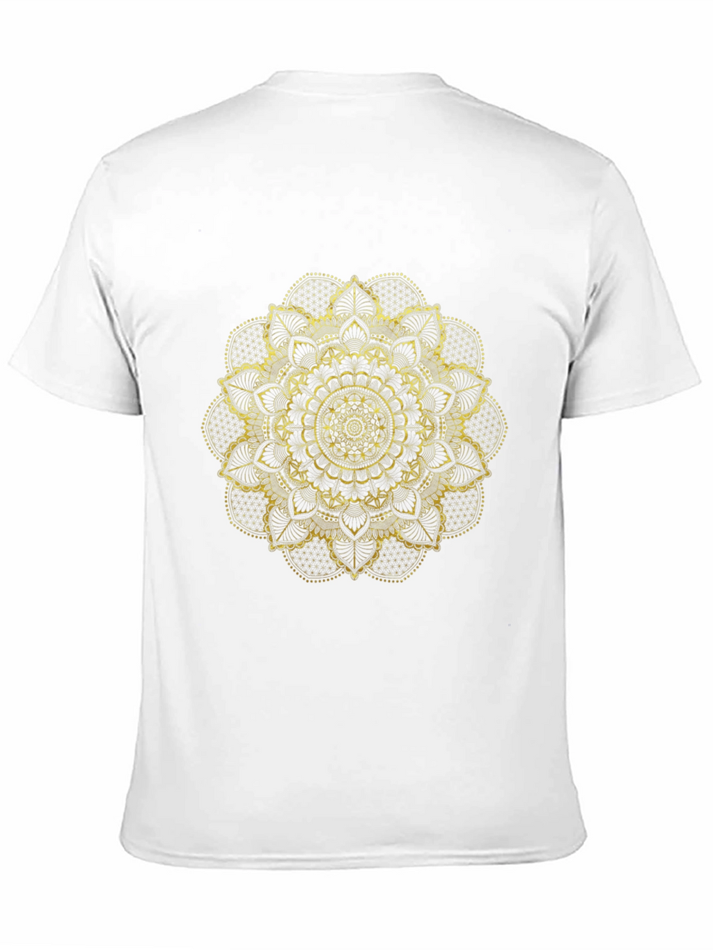 Golden Mandala Graphic Black T-Shirt