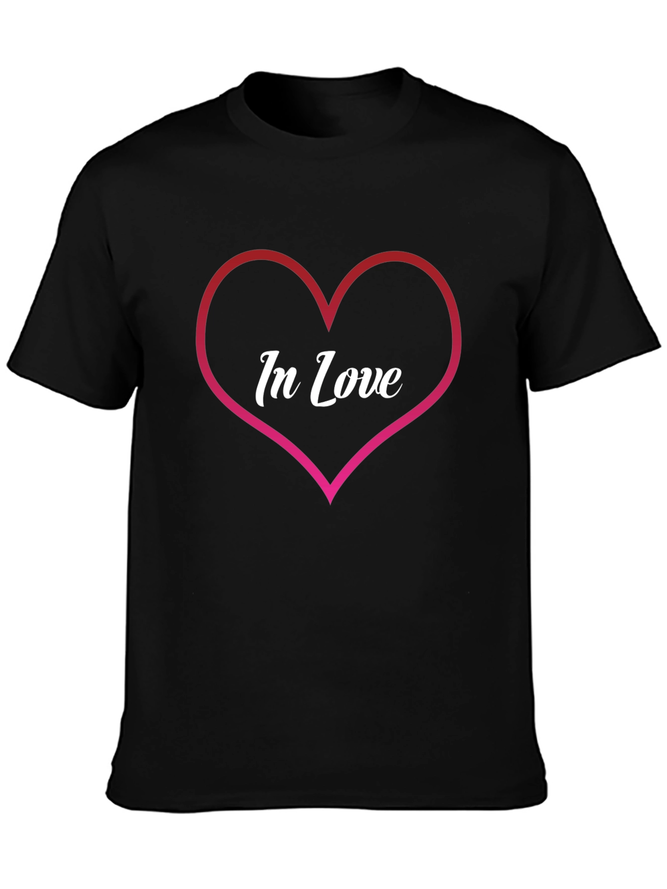 In Love Heart Graphic Tee - Trendy Casual Wear