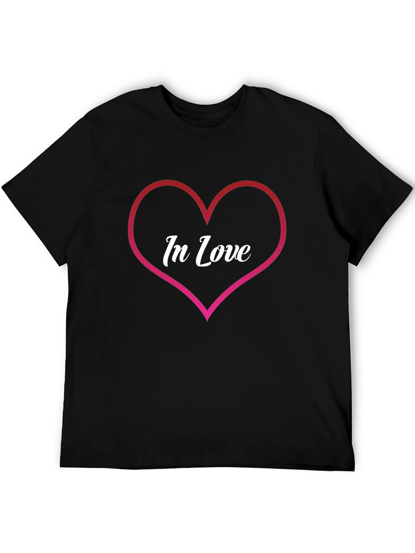 In Love Heart Graphic Tee - Trendy Casual Wear
