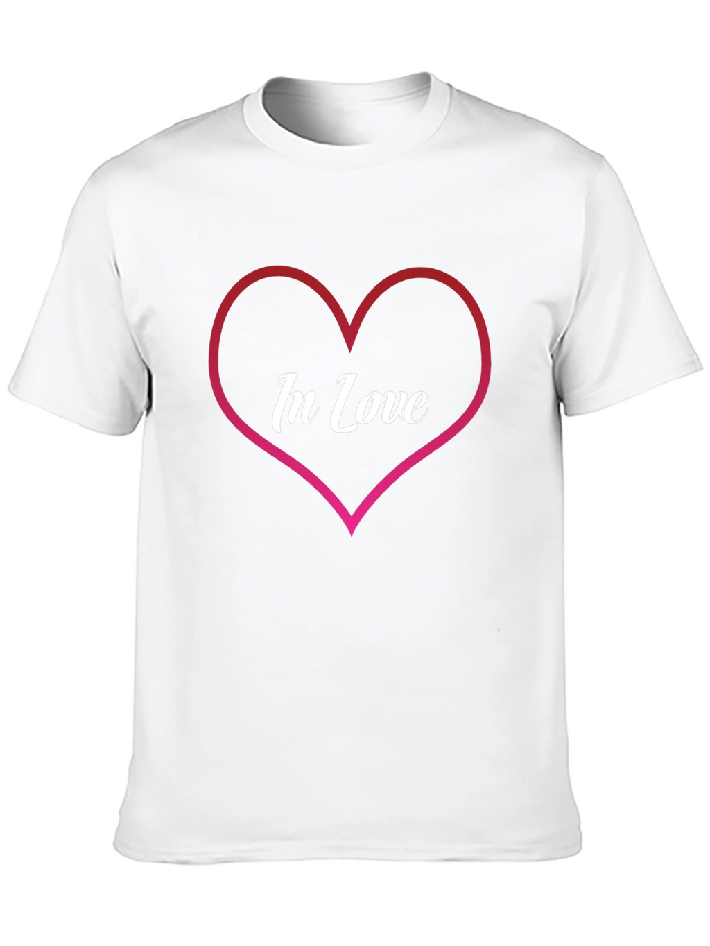 In Love Heart Graphic Tee - Trendy Casual Wear