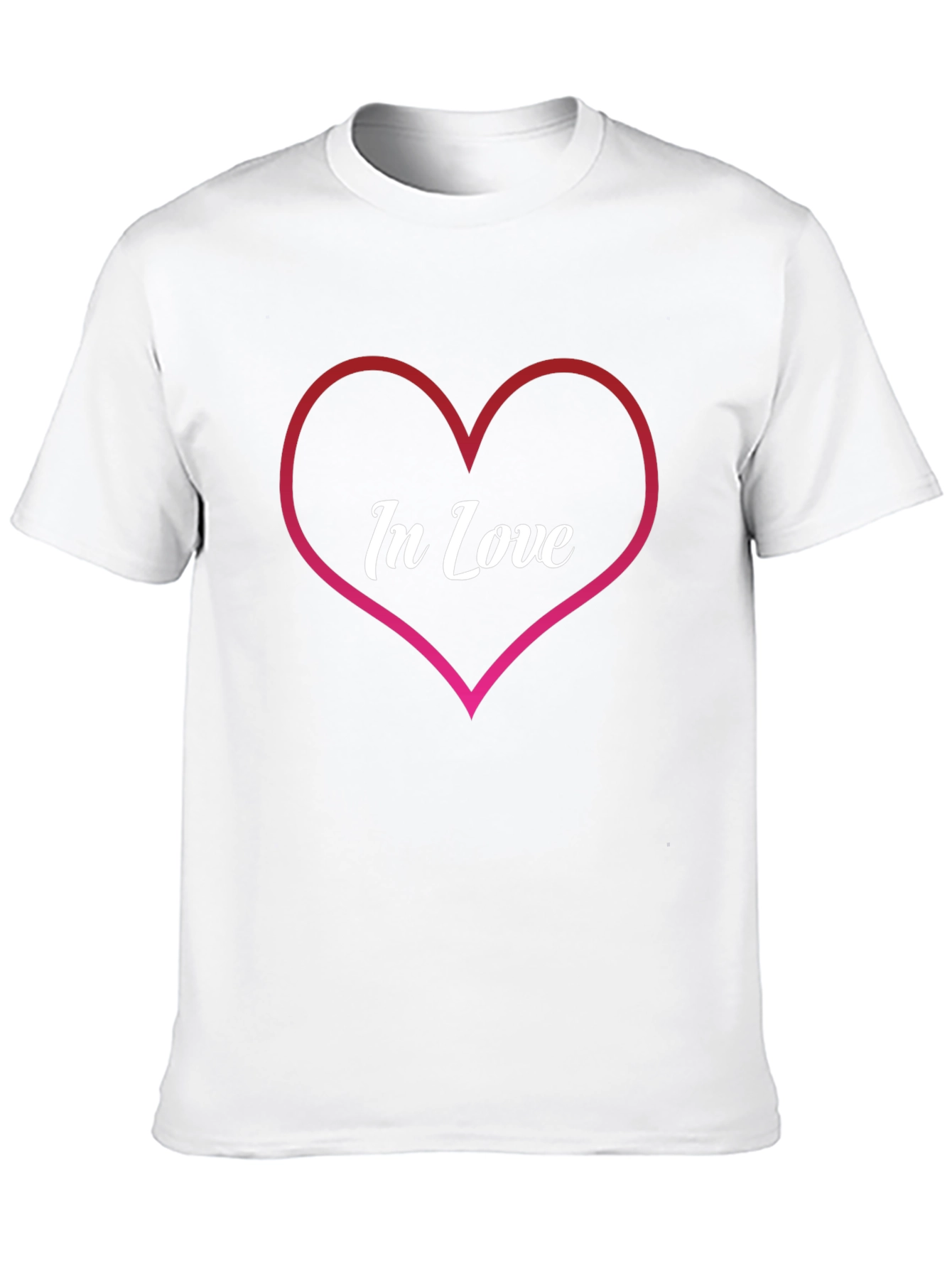 In Love Heart Graphic Tee - Trendy Casual Wear