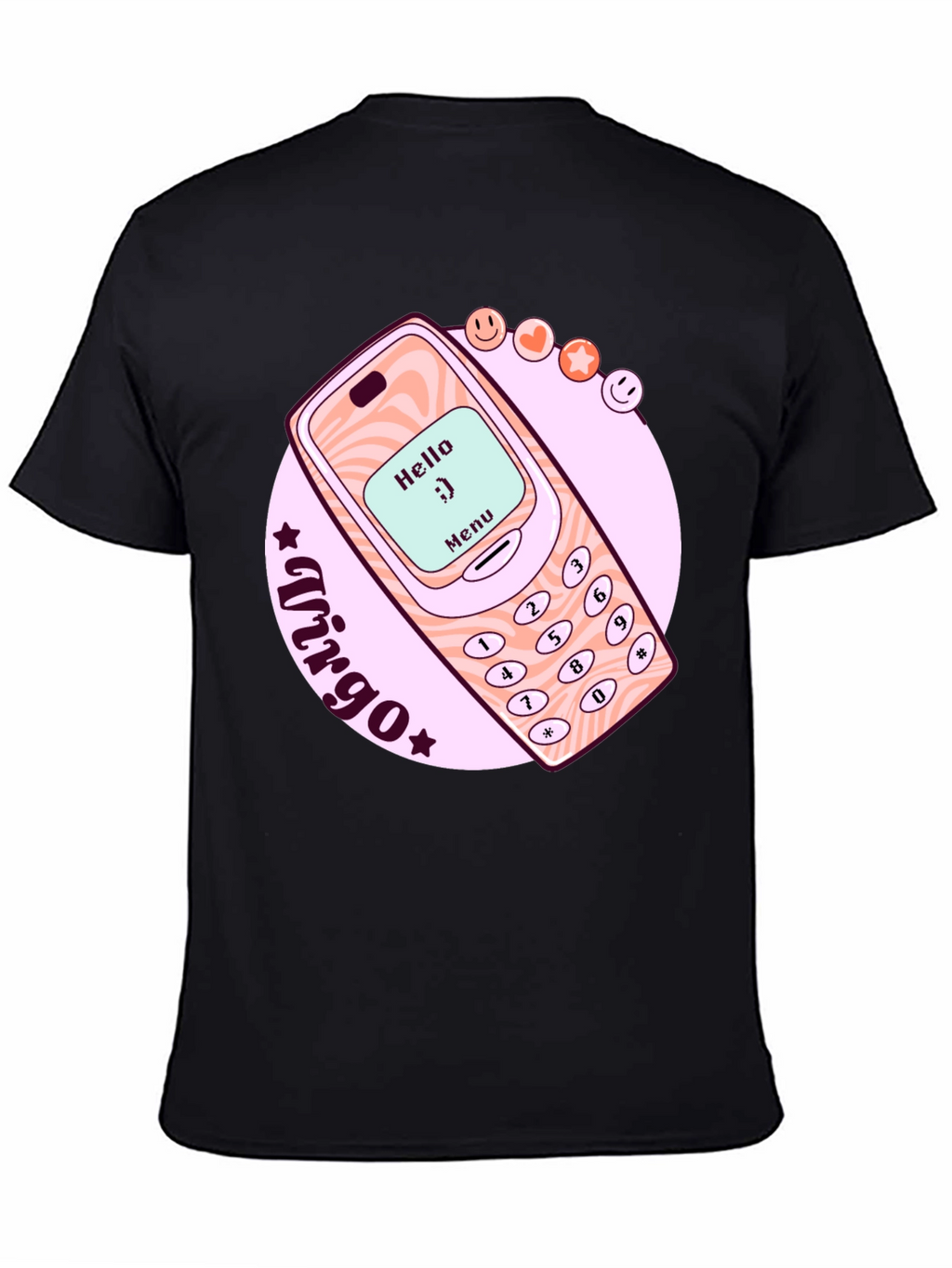 Retro Cell Phone Virgo Zodiac T-Shirt