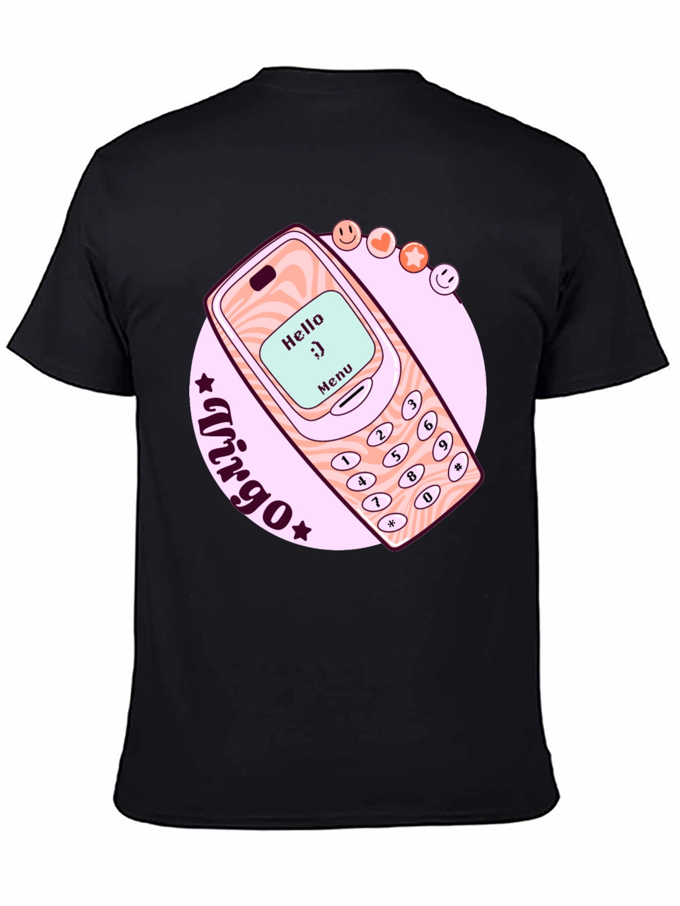 Retro Cell Phone Virgo Zodiac T-Shirt