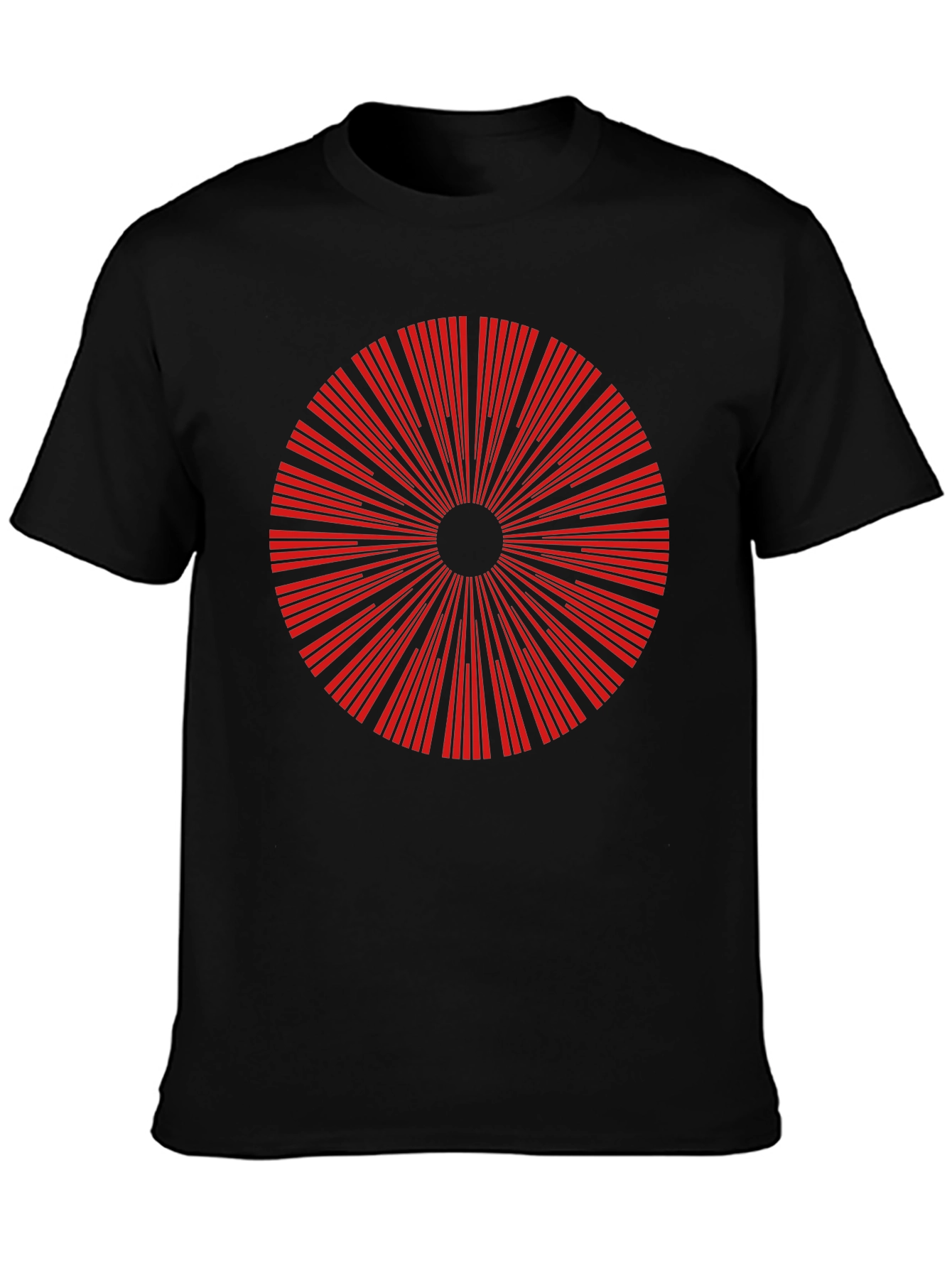 Geometric Burst Graphic Tee - Mens Black T-Shirt
