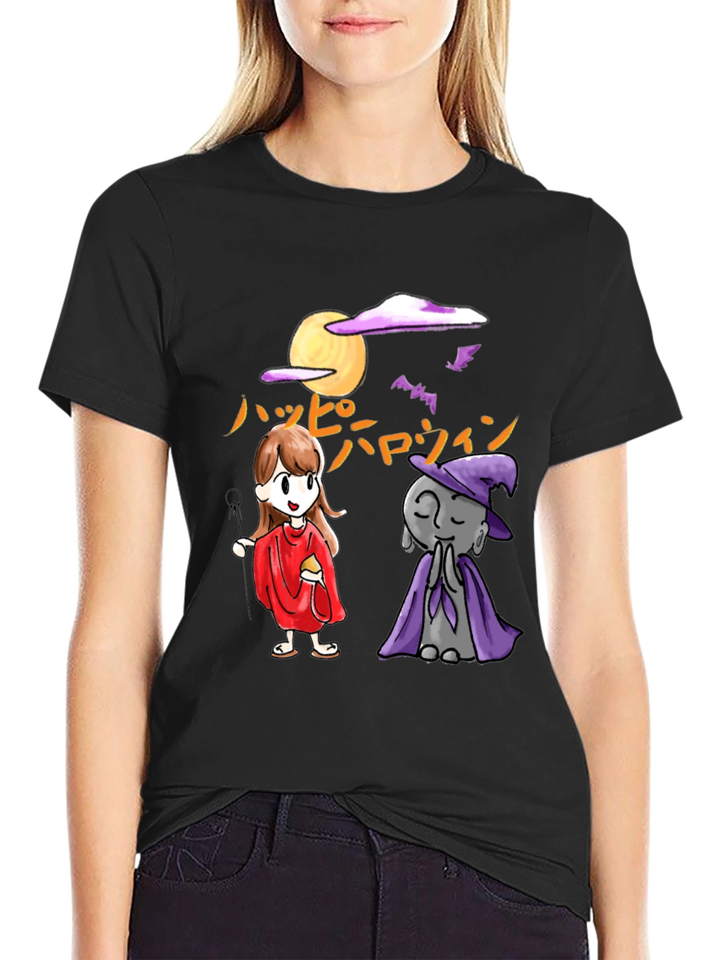 Halloween Cartoon Graphic T-Shirt