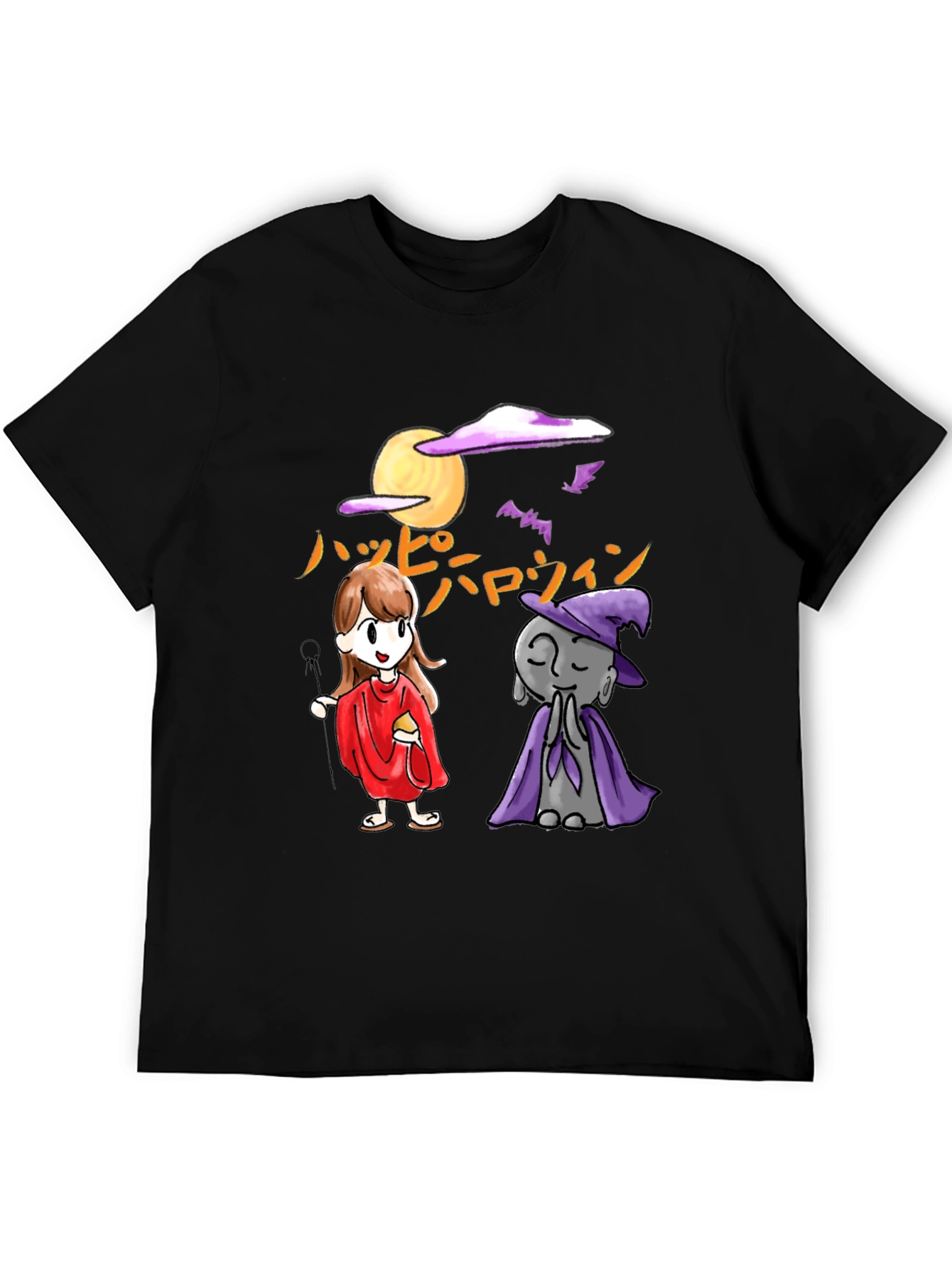 Halloween Cartoon Graphic T-Shirt