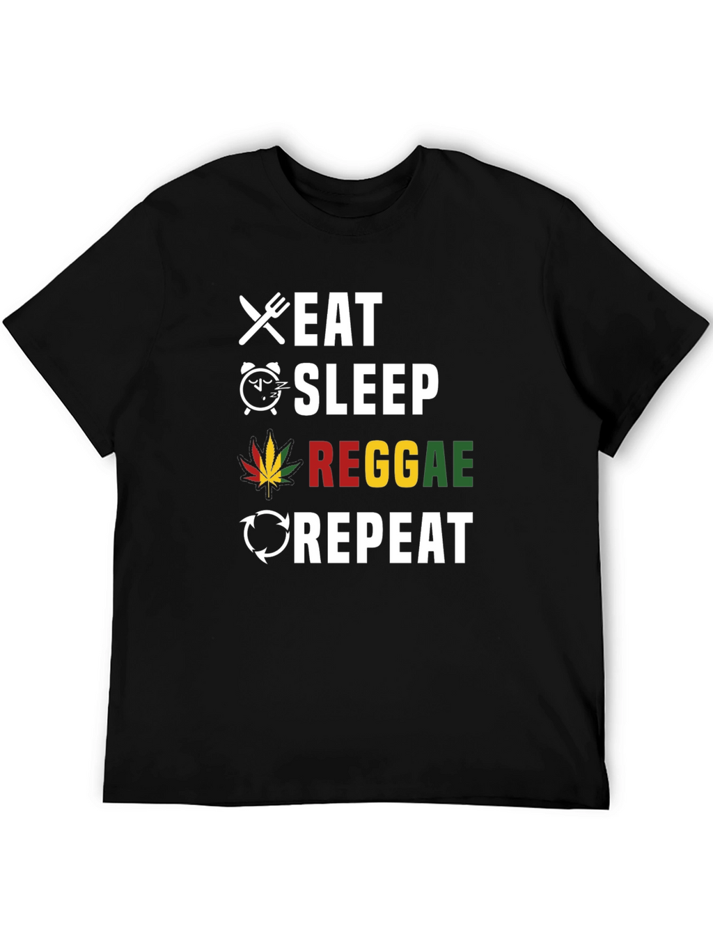 Eat Sleep Reggae Repeat Graphic Tee