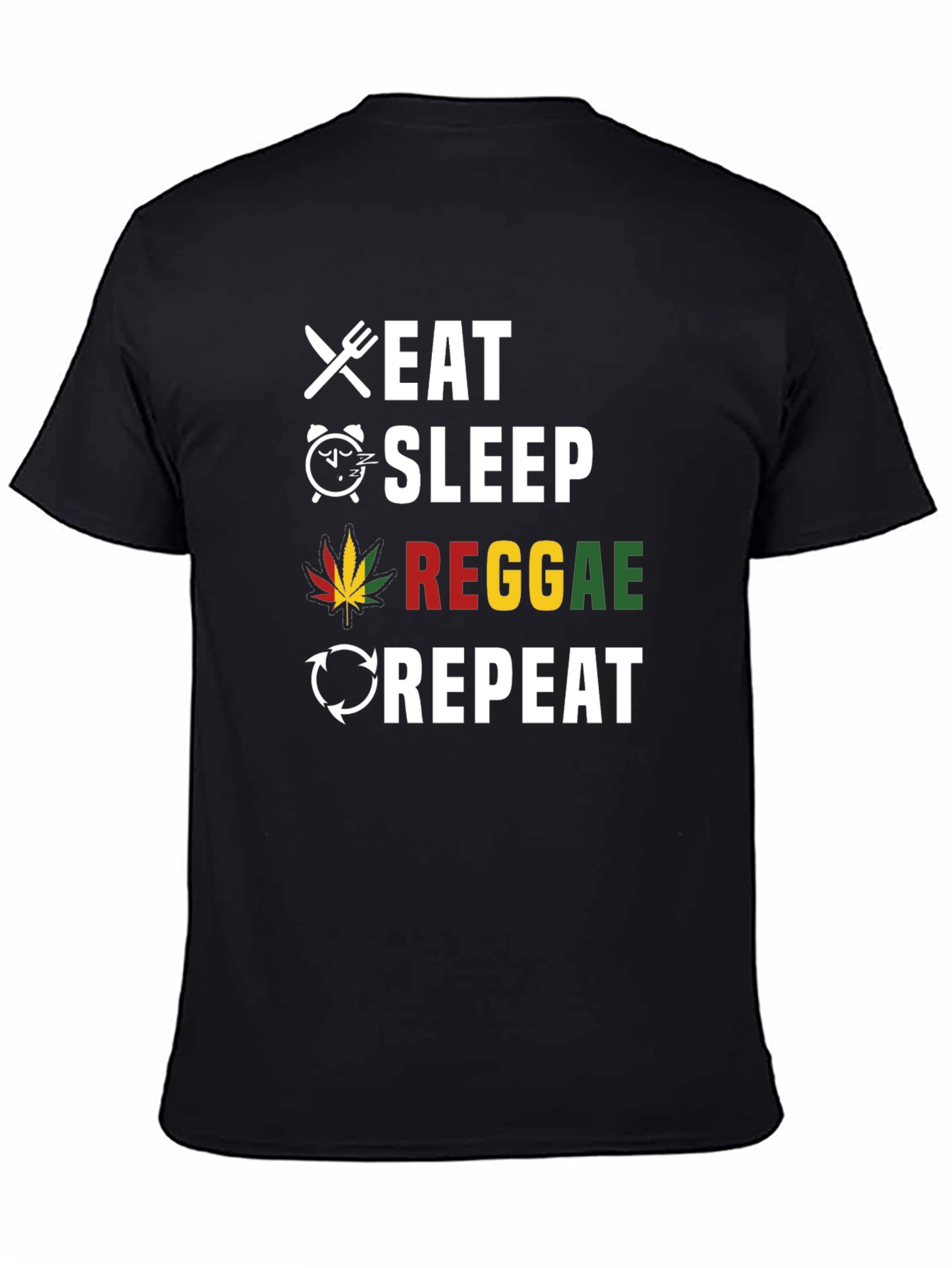 Eat Sleep Reggae Repeat Graphic Tee