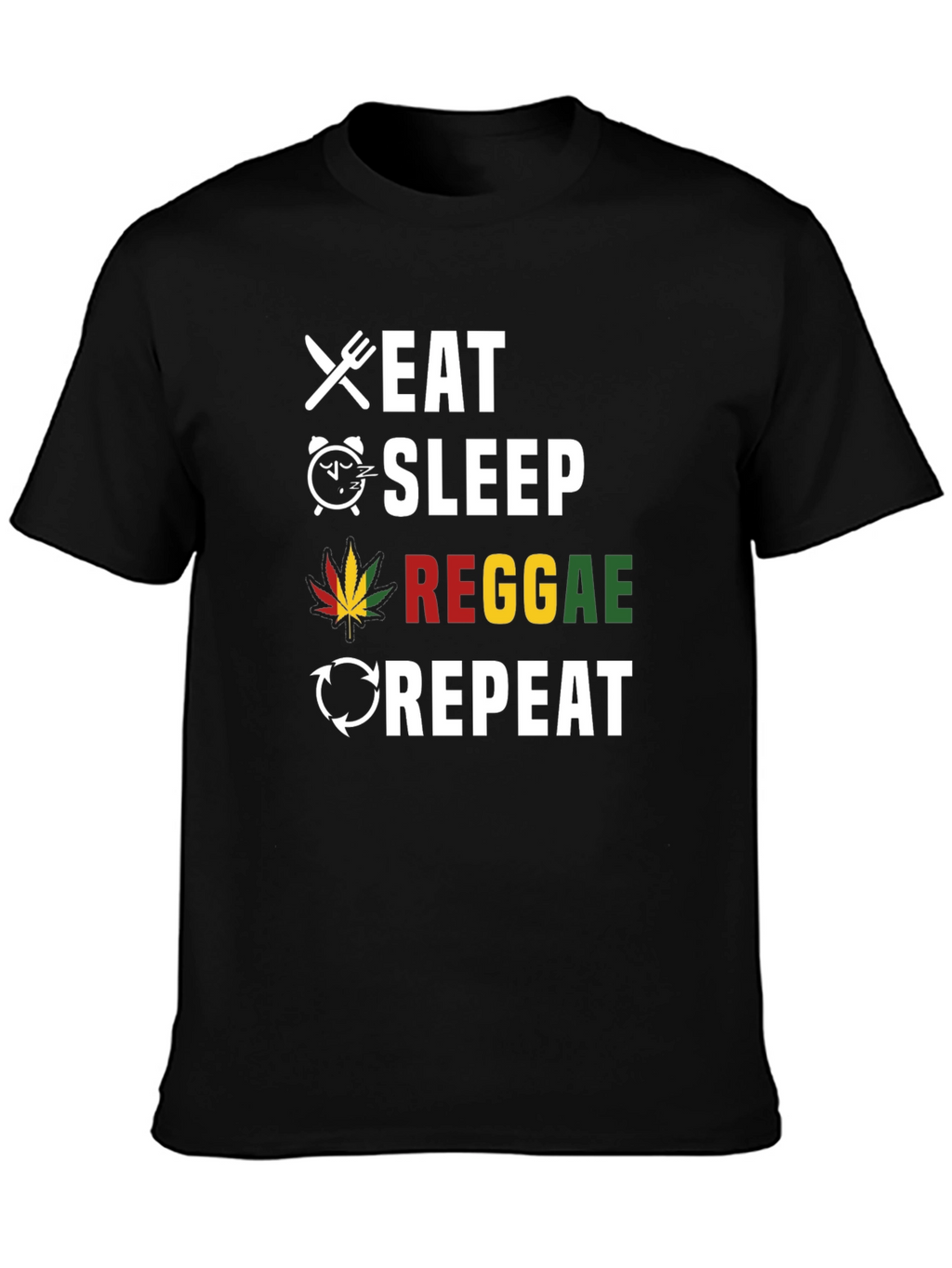 Eat Sleep Reggae Repeat Graphic Tee