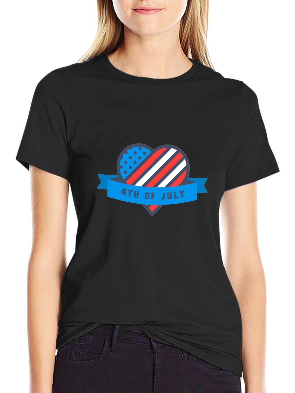 Patriotic 4th of July Heart T-Shirt