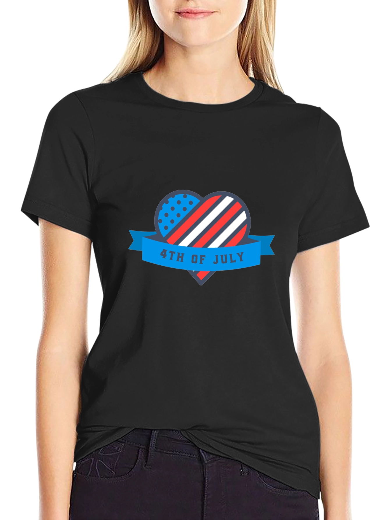 Patriotic 4th of July Heart T-Shirt