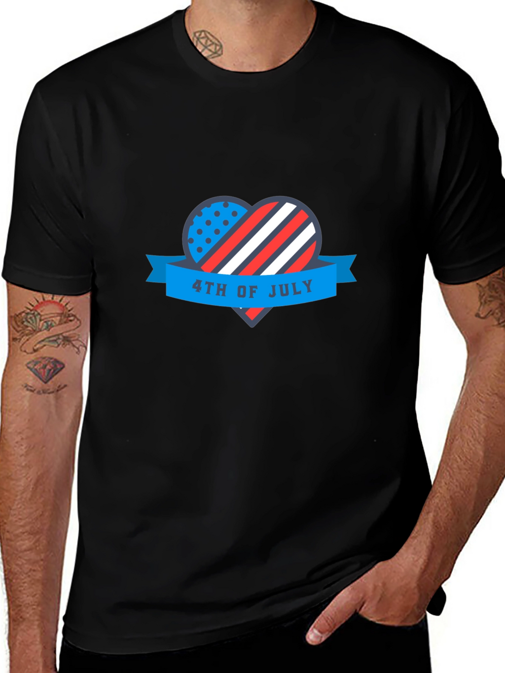 Patriotic 4th of July Heart T-Shirt