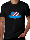 Patriotic 4th of July Heart T-Shirt