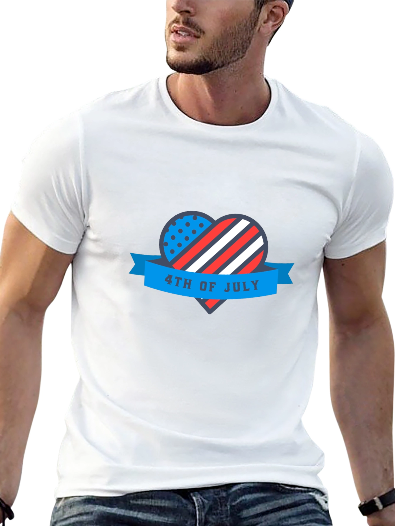 Patriotic 4th of July Heart T-Shirt