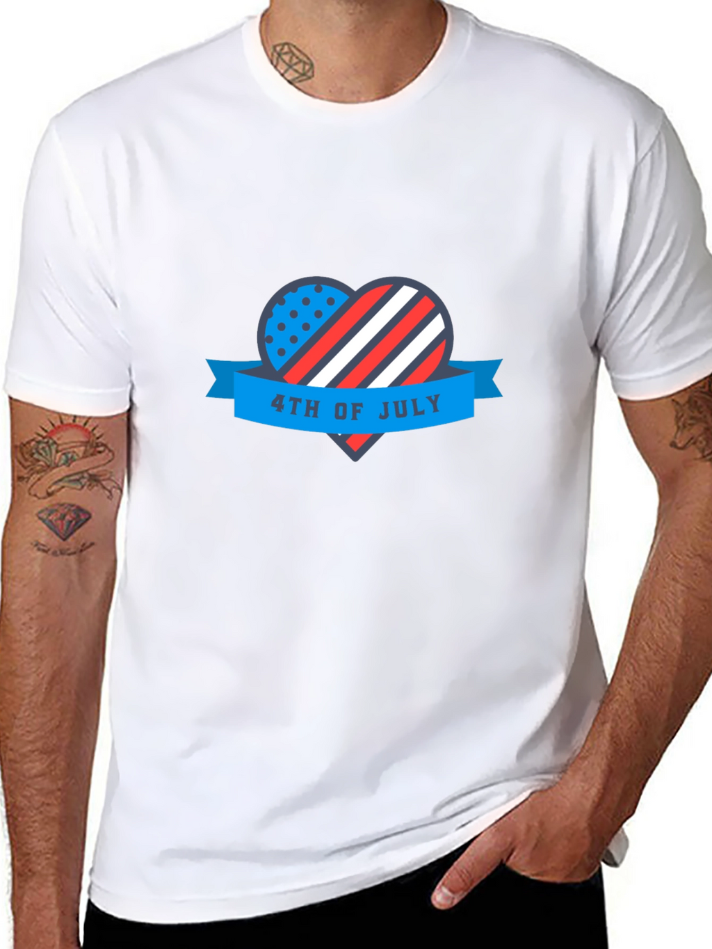 Patriotic 4th of July Heart T-Shirt
