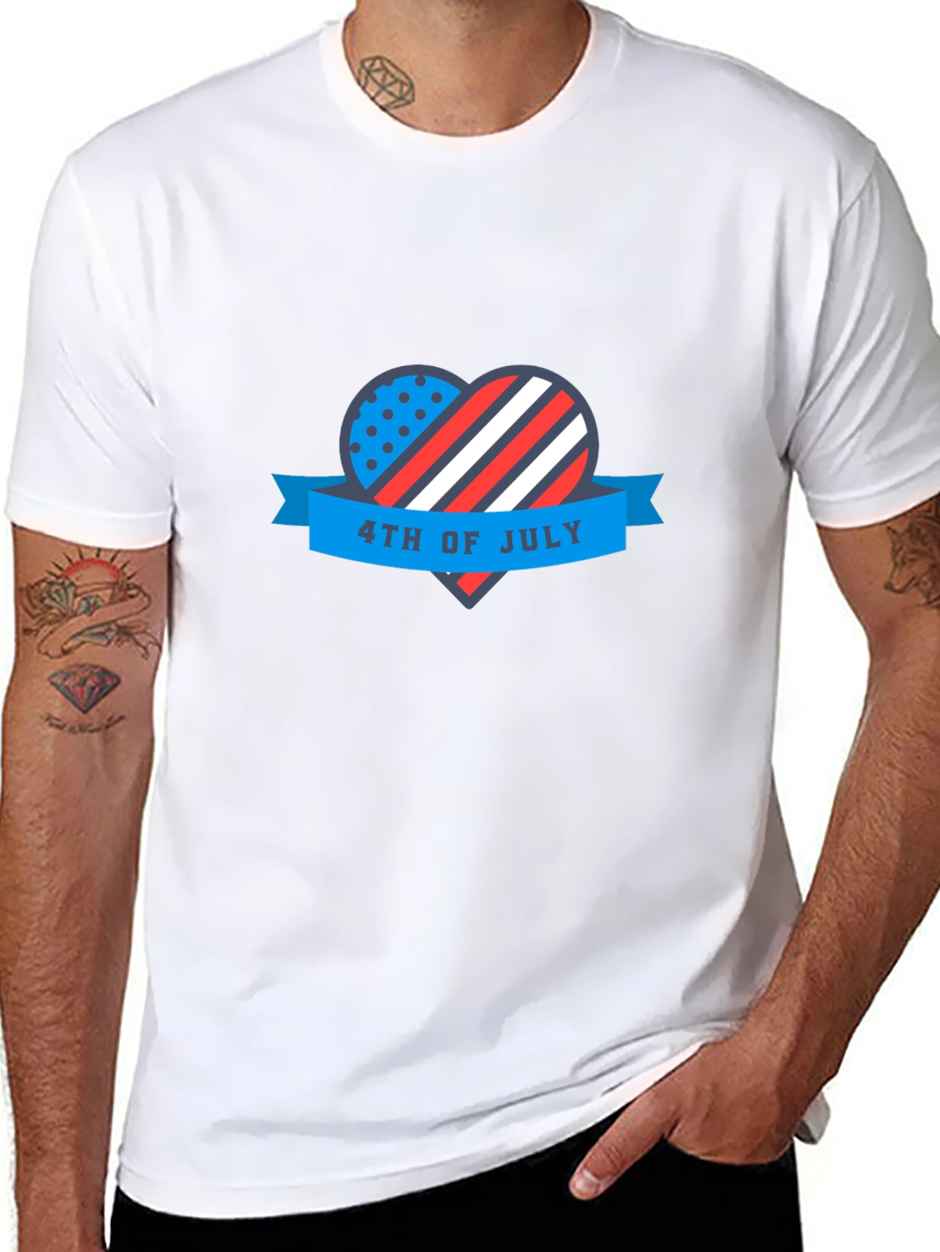 Patriotic 4th of July Heart T-Shirt