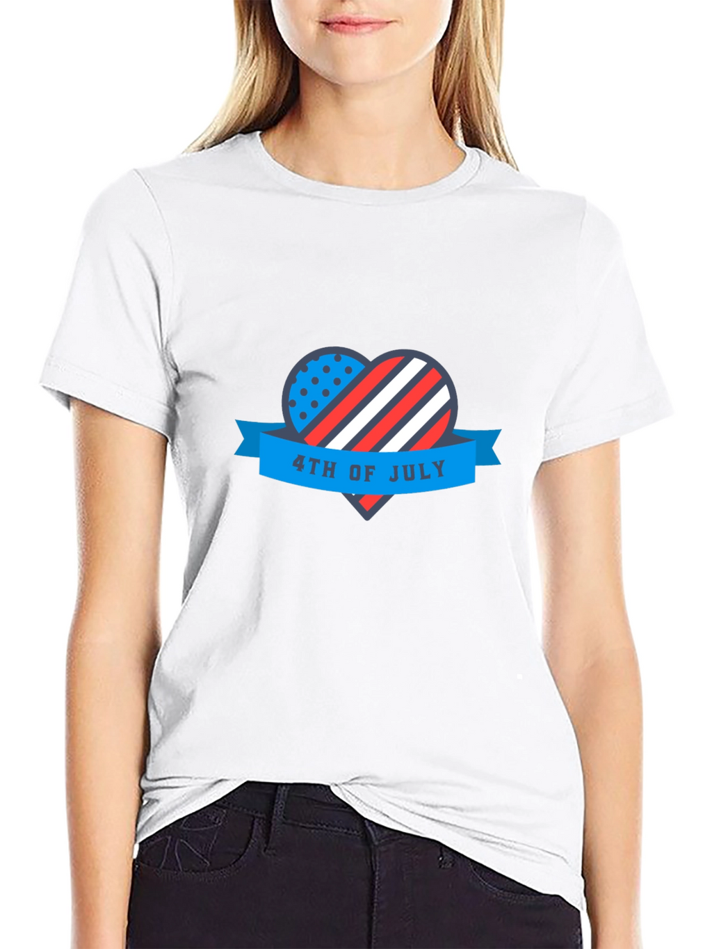 Patriotic 4th of July Heart T-Shirt