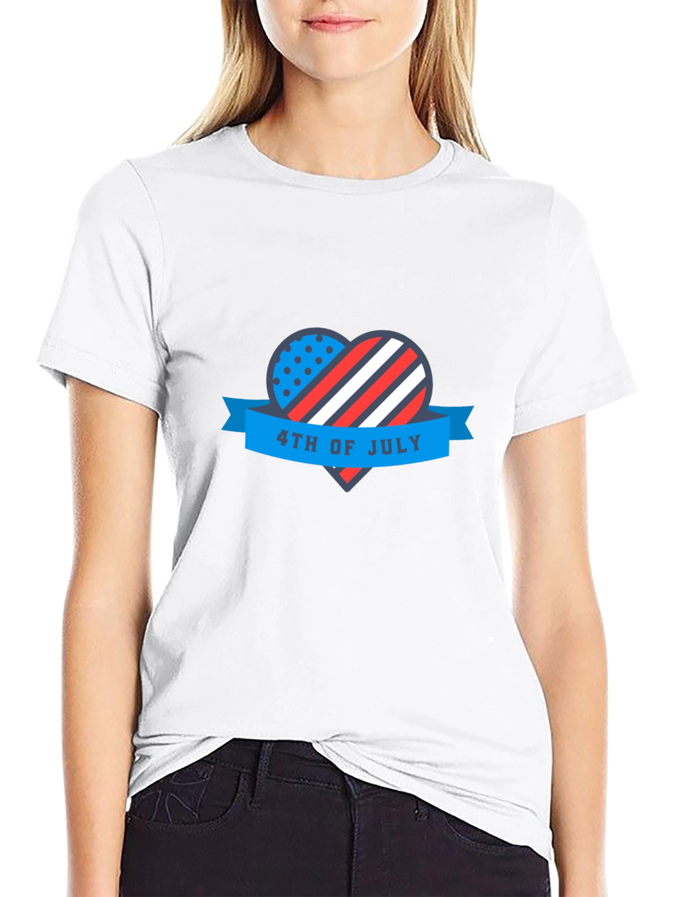 Patriotic 4th of July Heart T-Shirt