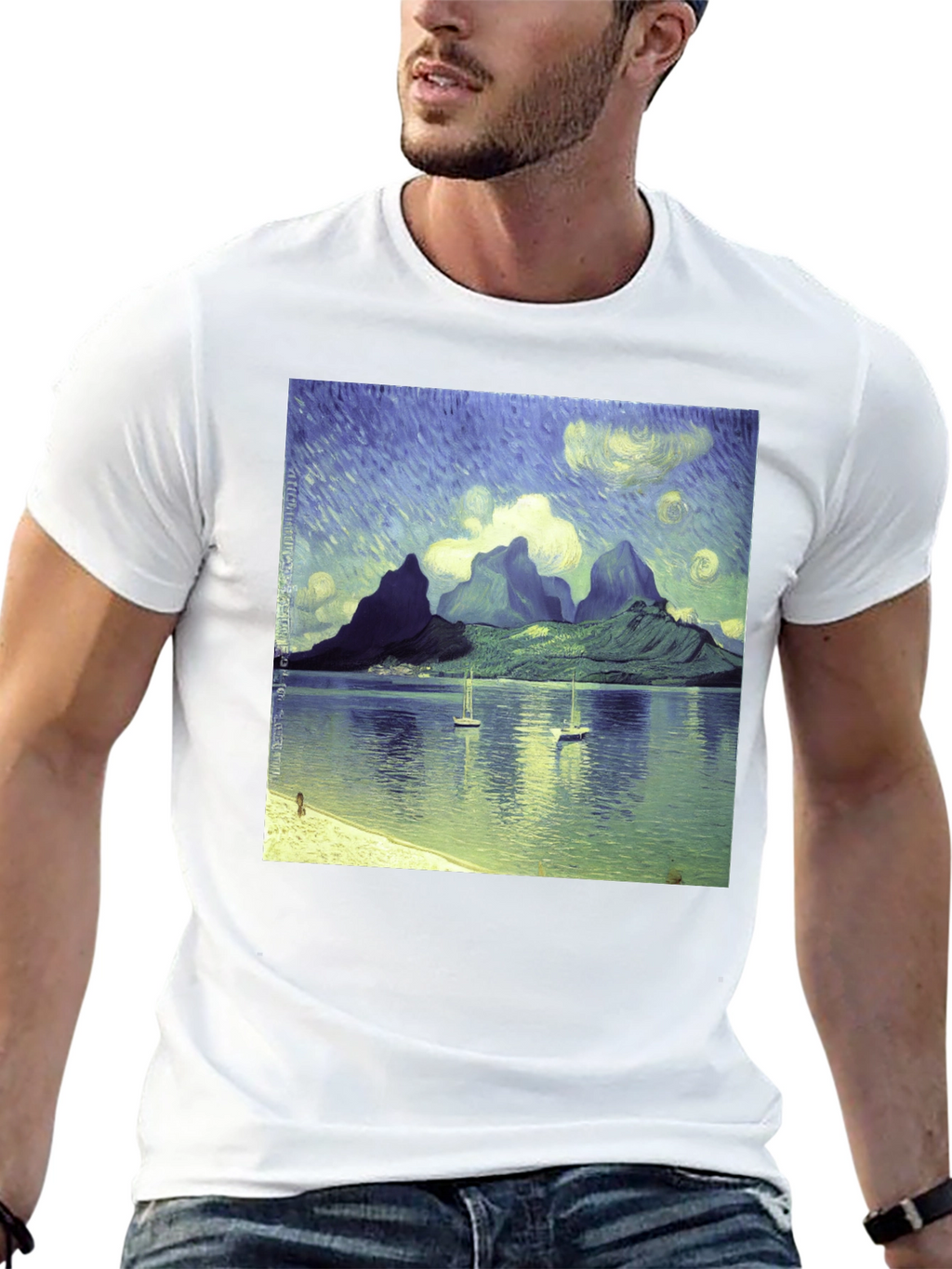 Van Gogh Style Bora Bora T-Shirt