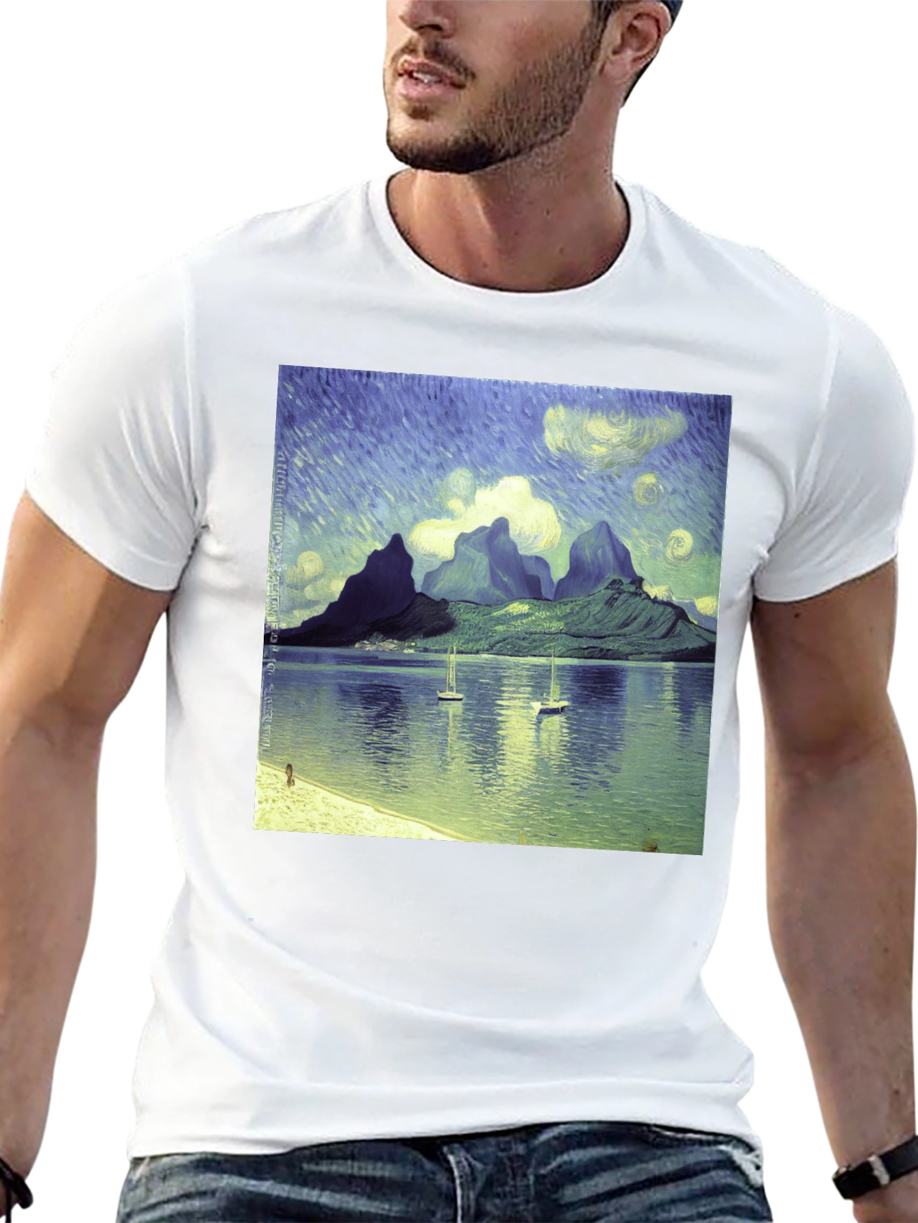 Van Gogh Style Bora Bora T-Shirt
