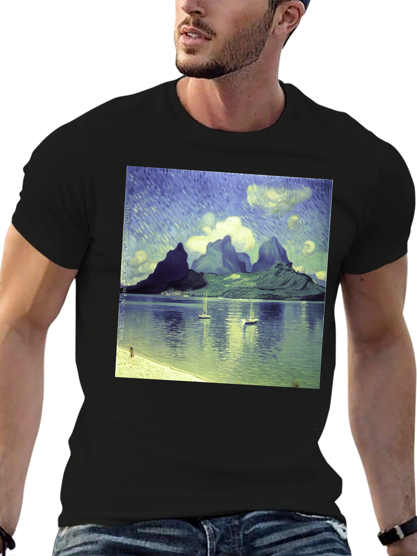 Van Gogh Style Bora Bora T-Shirt