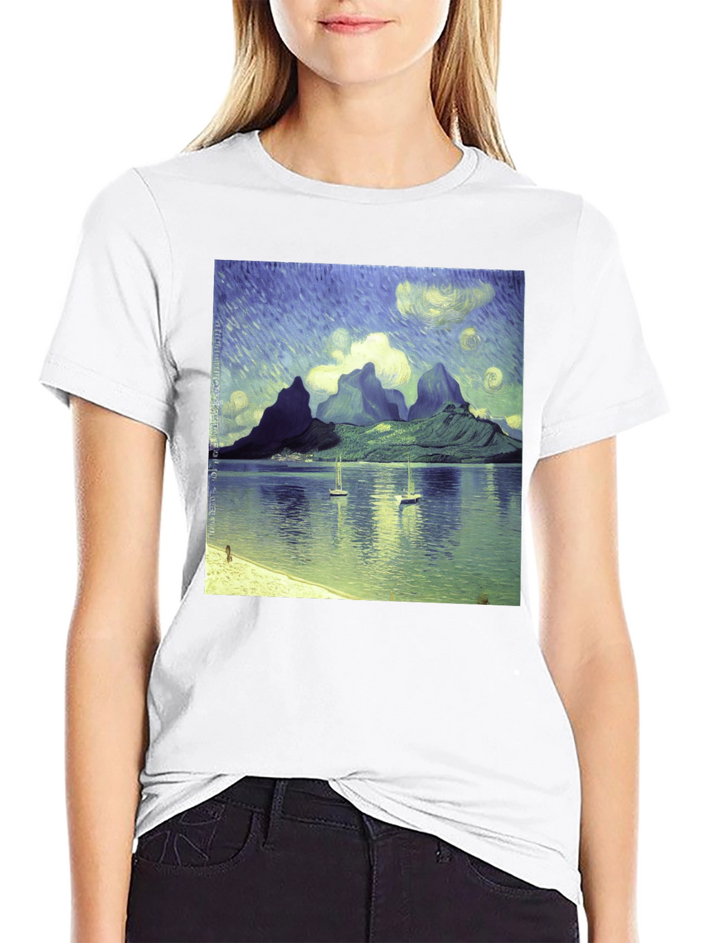 Van Gogh Style Bora Bora T-Shirt