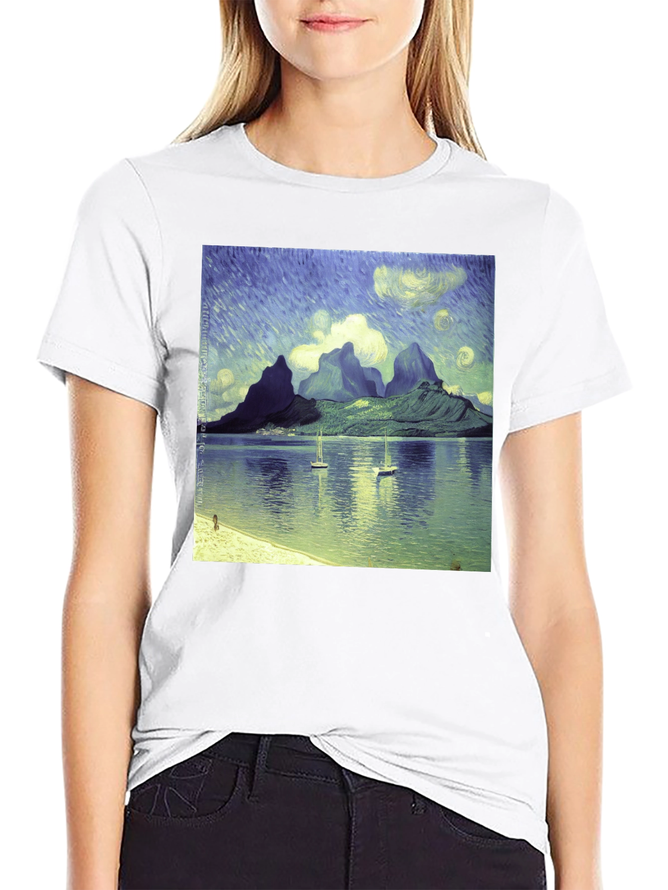 Van Gogh Style Bora Bora T-Shirt