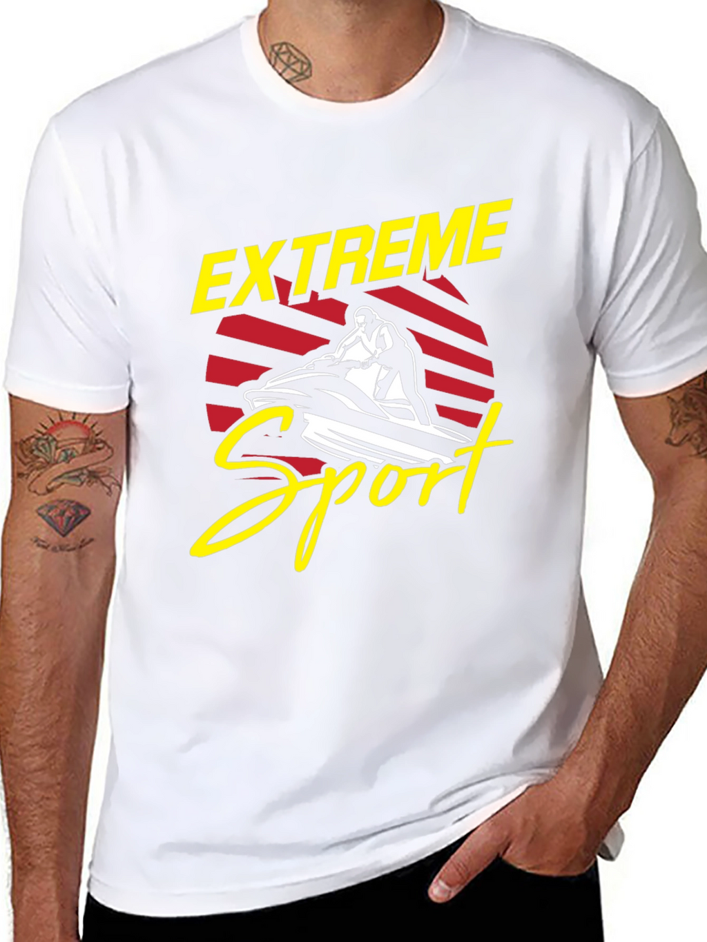 Extreme Sports Jet Ski Graphic T-Shirt