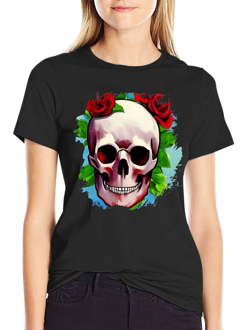 Skull & Roses Graphic T-Shirt