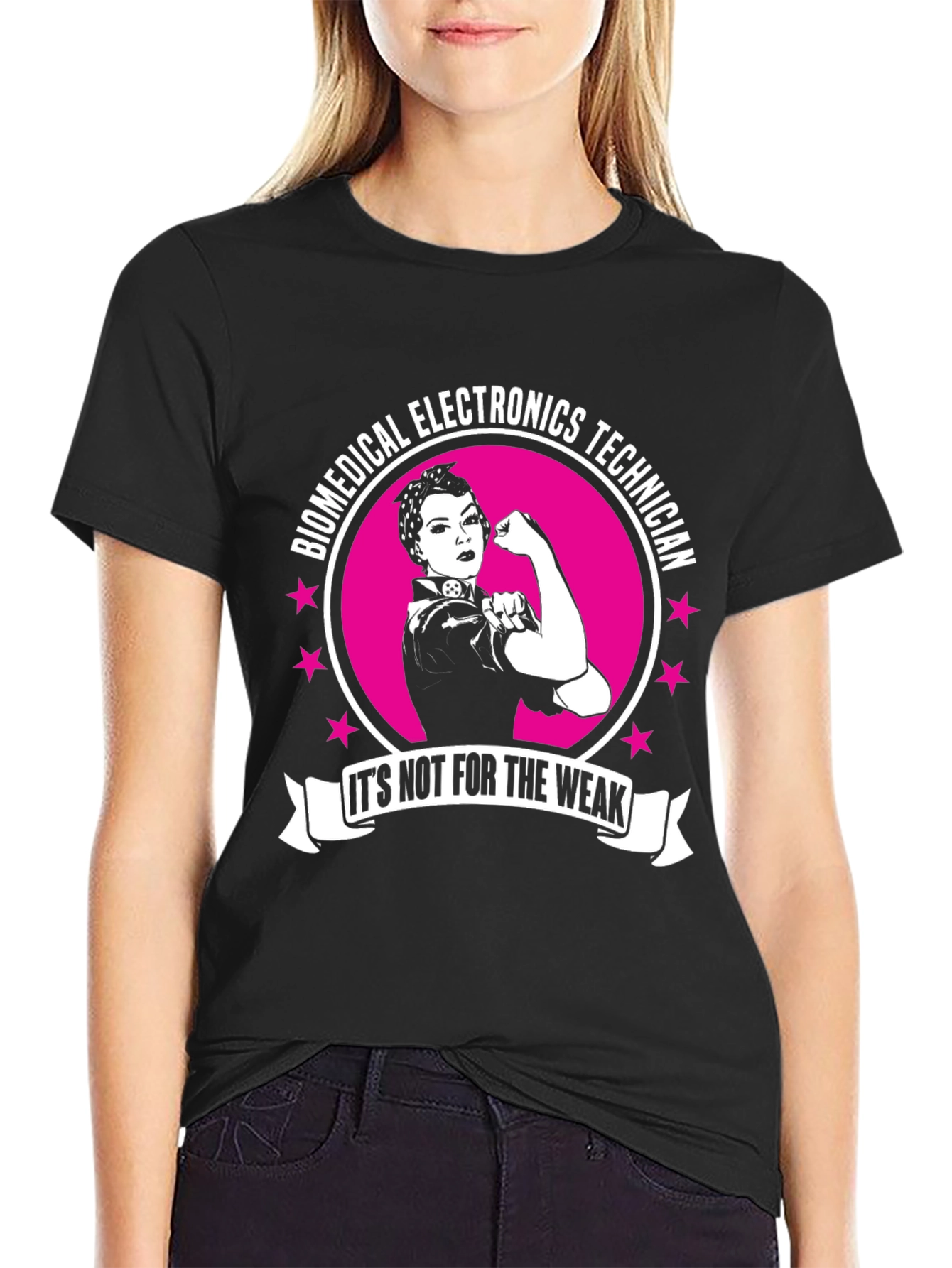 Biomedical Electronics Technician T-Shirt - Strong Woman Design