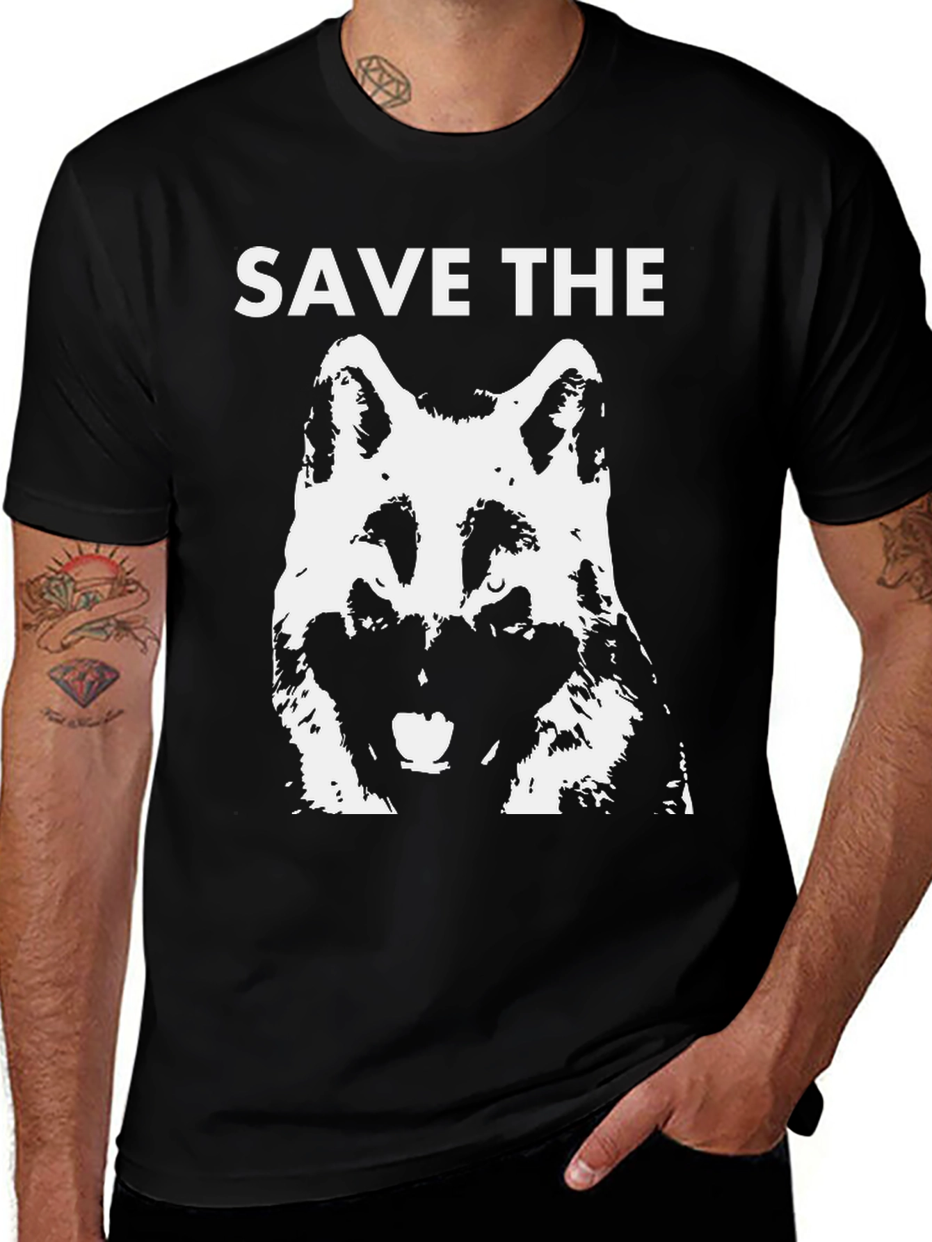 Save the Wolves Graphic T-Shirt