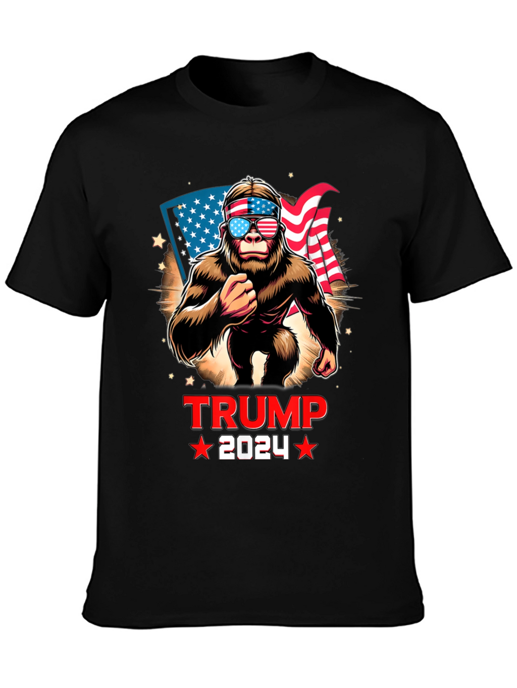 Trump 2024 Bigfoot Patriotic T-Shirt