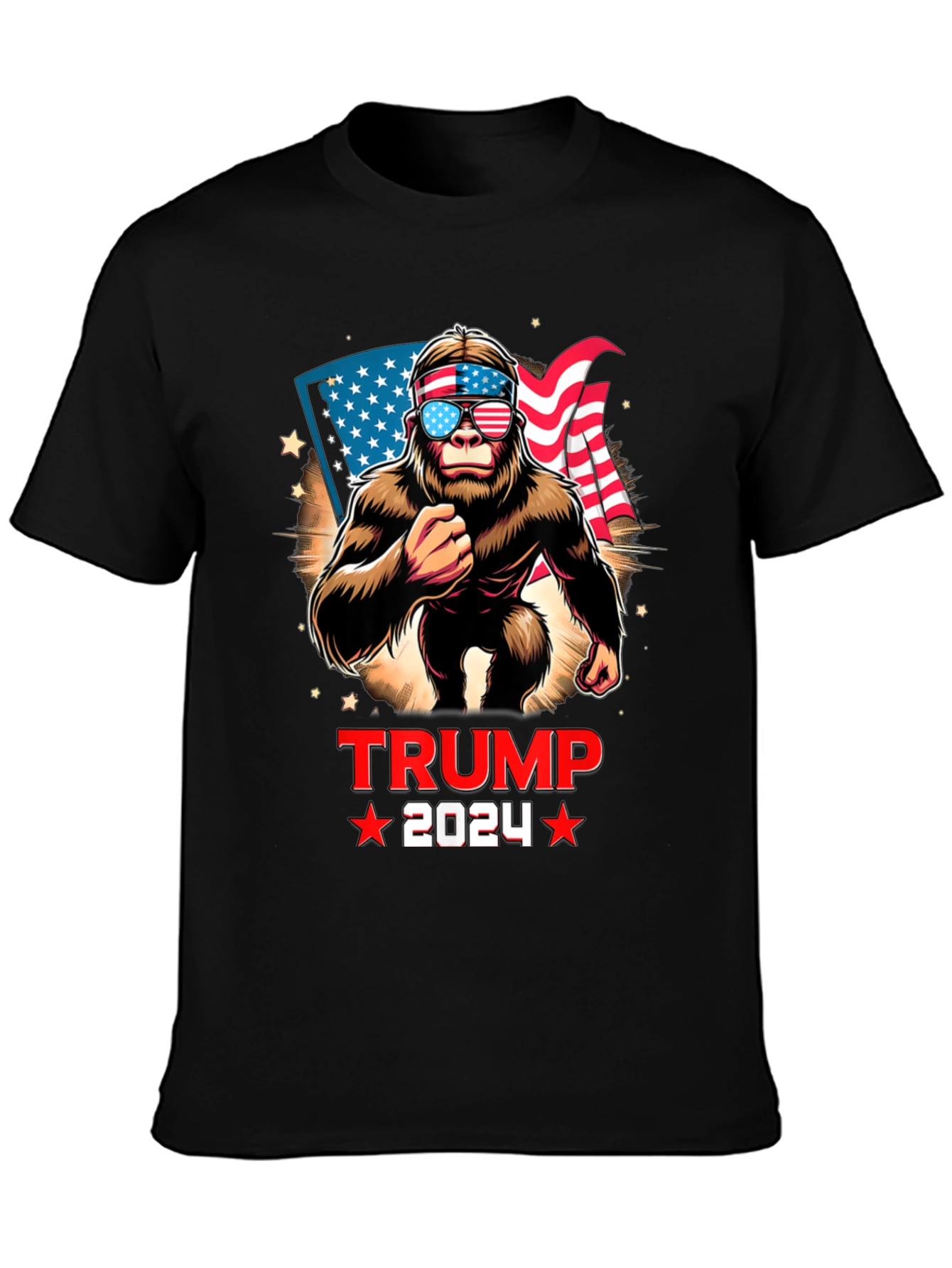 Trump 2024 Bigfoot Patriotic T-Shirt