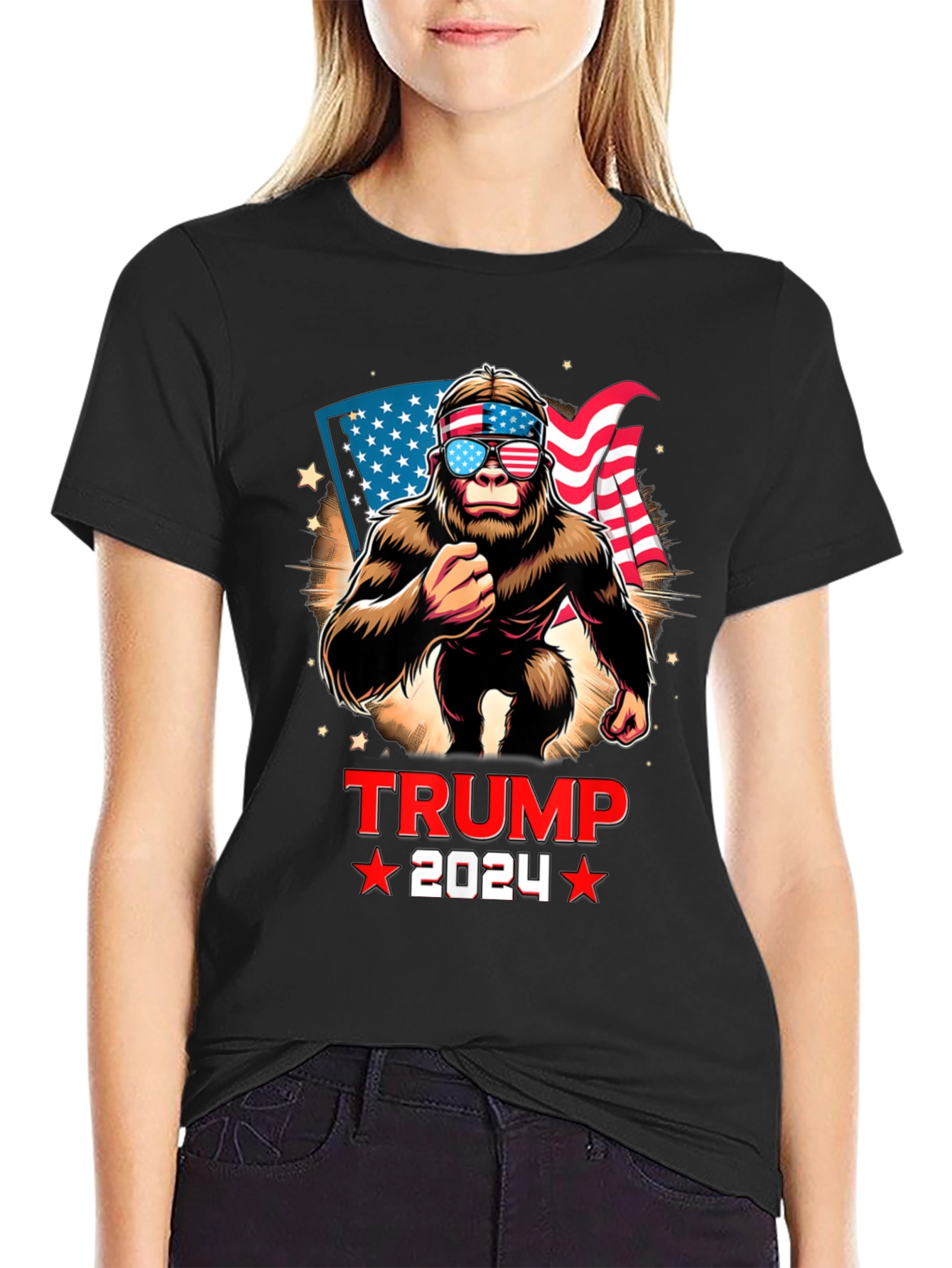 Trump 2024 Bigfoot Patriotic T-Shirt