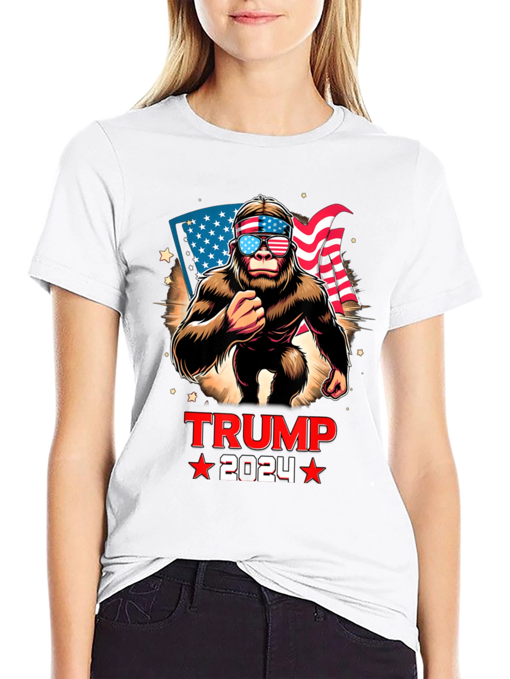 Trump 2024 Bigfoot Patriotic T-Shirt