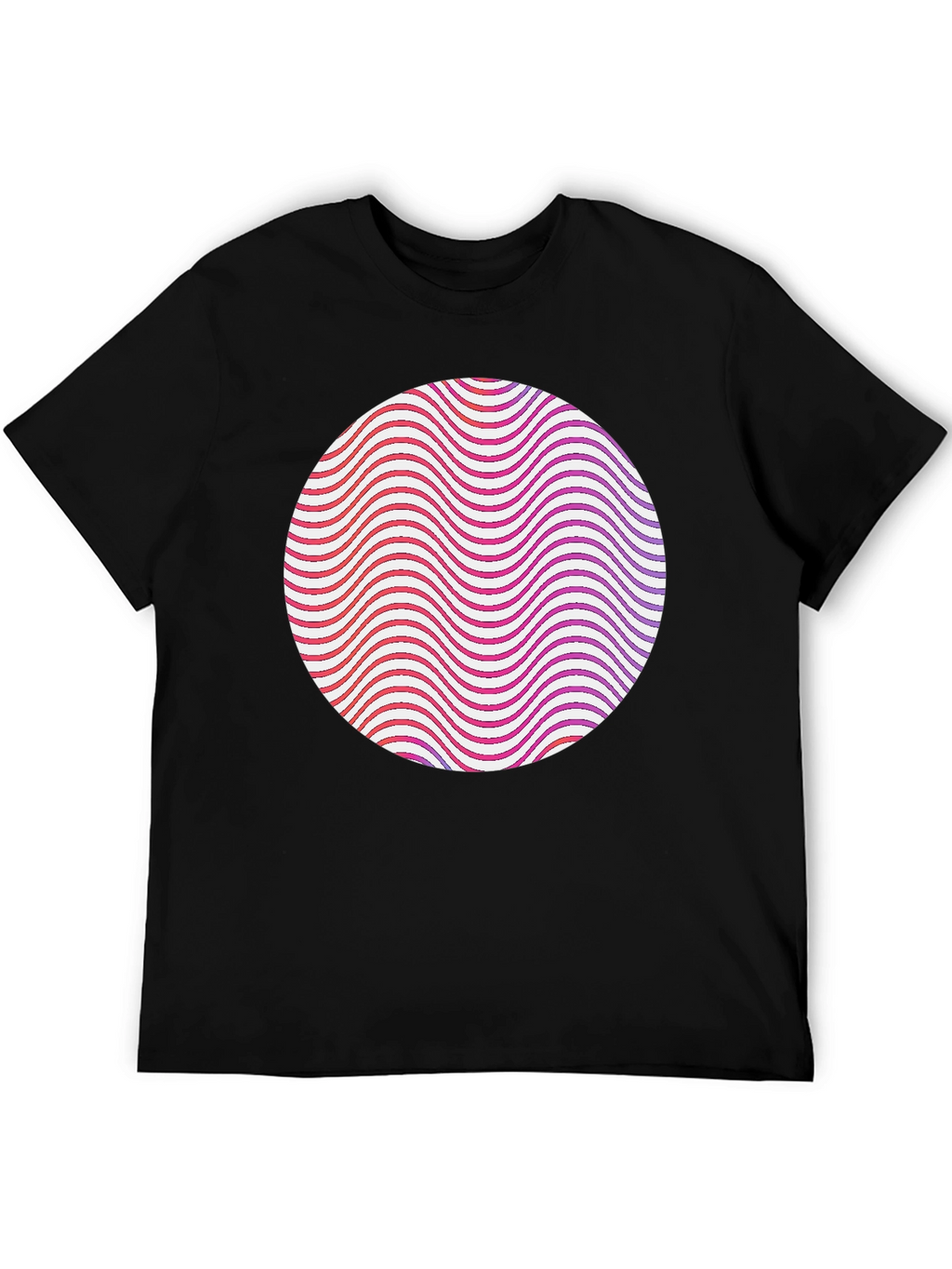 Abstract Circle Graphic Tee - Modern Style