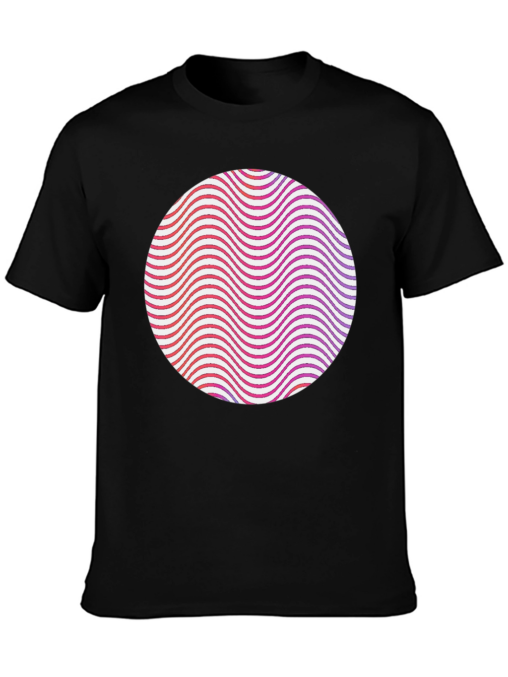 Abstract Circle Graphic Tee - Modern Style