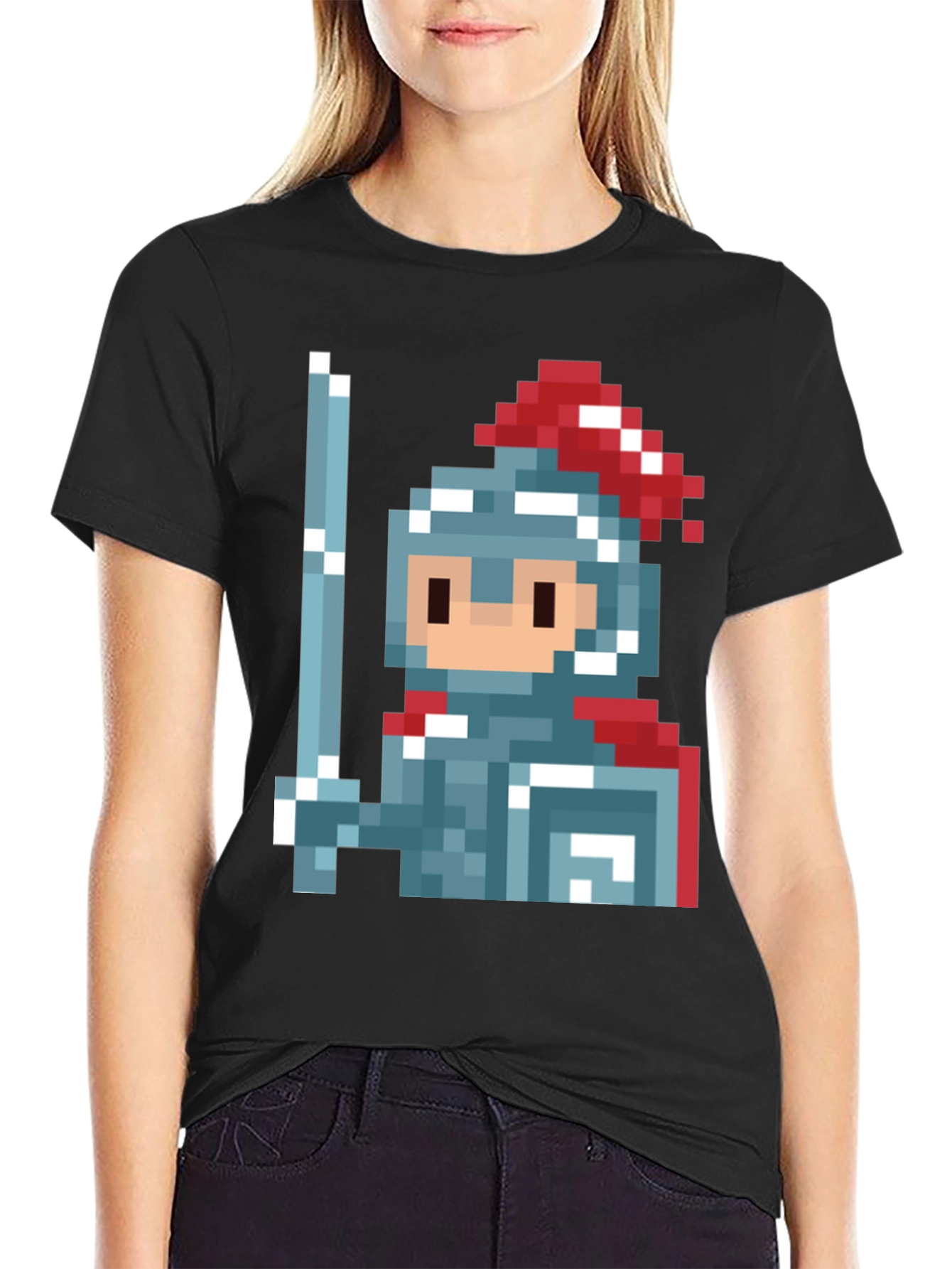 Pixel Knight T-Shirt - Retro Gaming Style