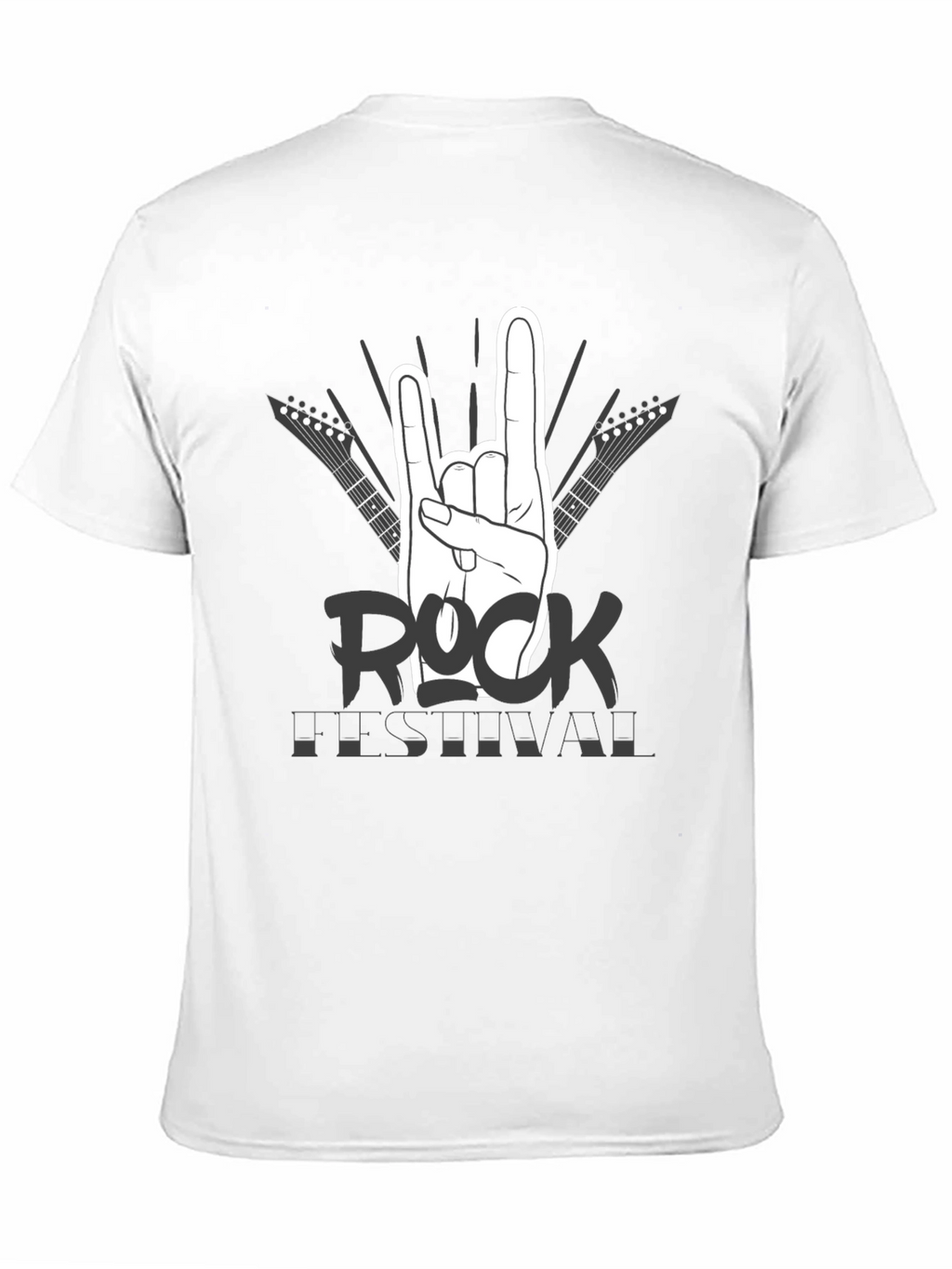 Rock Festival T-Shirt - Black Cotton Graphic Tee