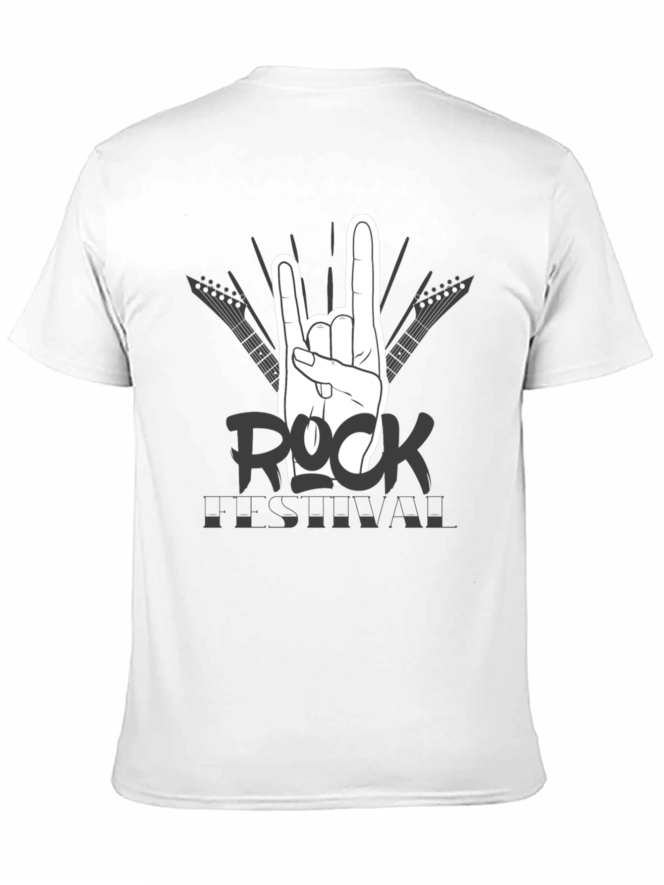 Rock Festival T-Shirt - Black Cotton Graphic Tee