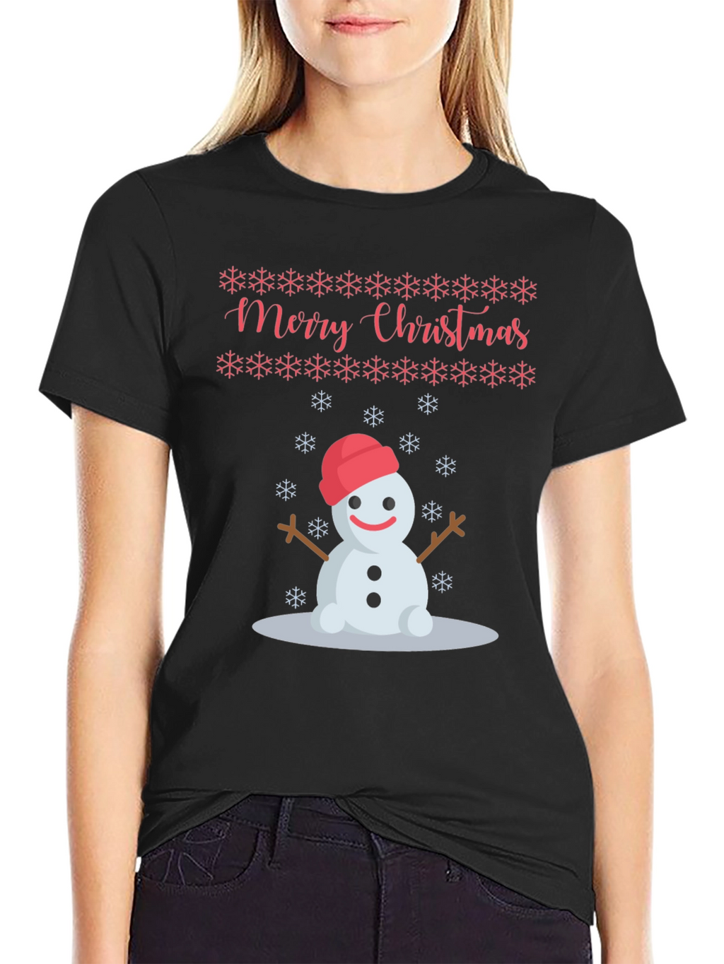 Festive Snowman Christmas T-Shirt