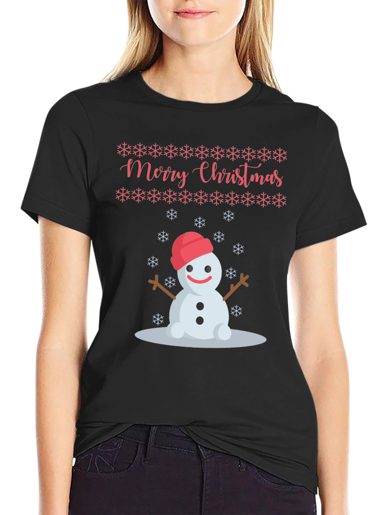 Festive Snowman Christmas T-Shirt